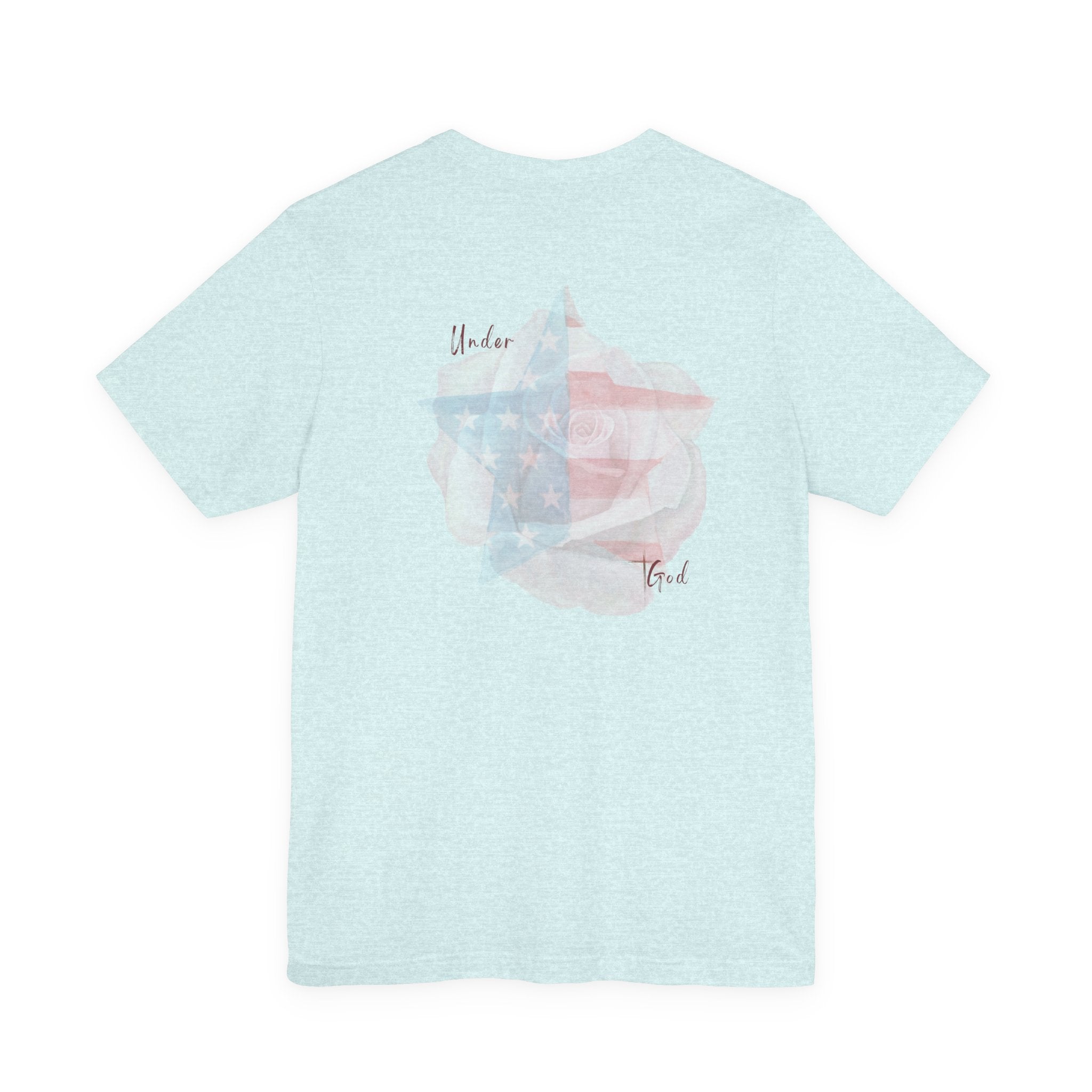 Under God | Soft Watercolor Star & Rose Women's Relaxed Tee