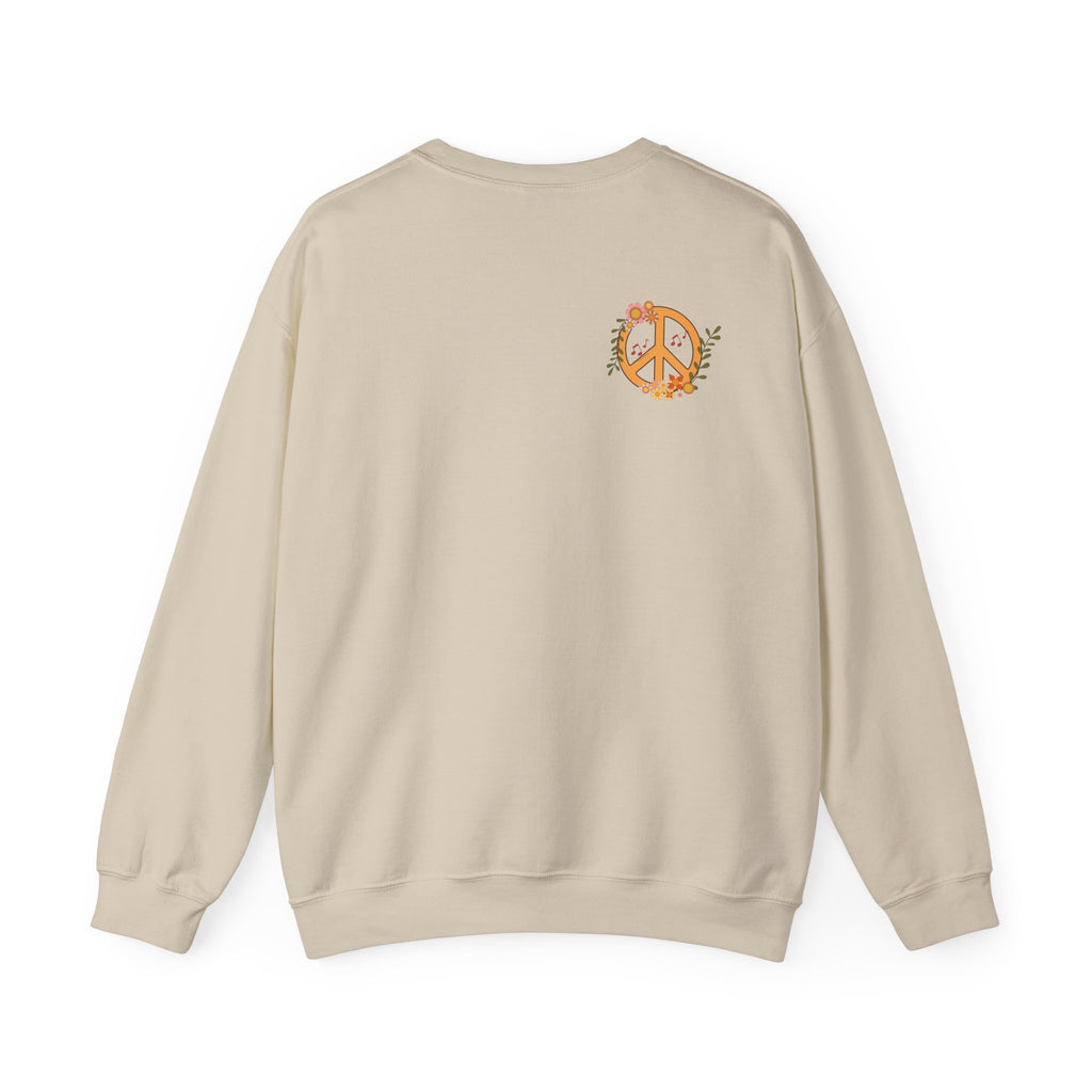 All You Need Is Love — Women's Retro Heart & Peace Sign Sweatshirt
