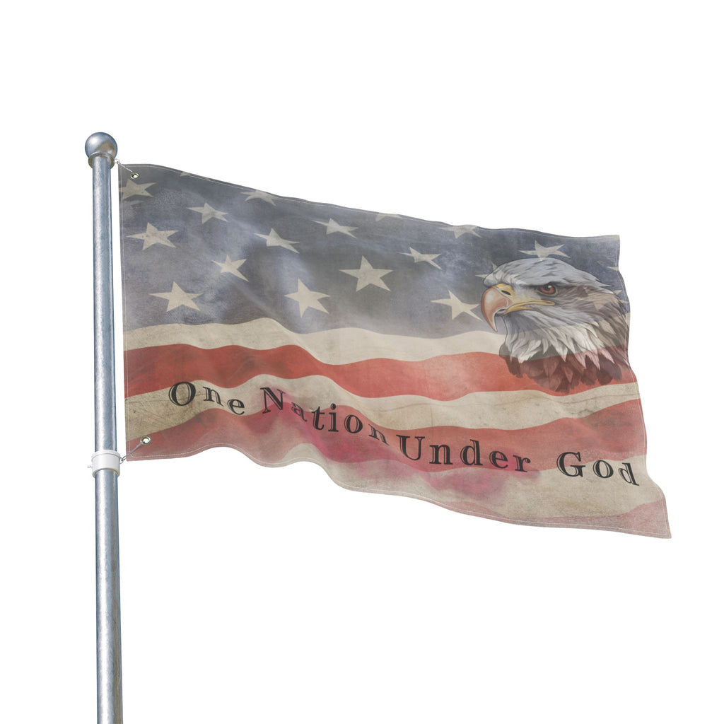 One Nation Under God - Patriotic Eagle Flag