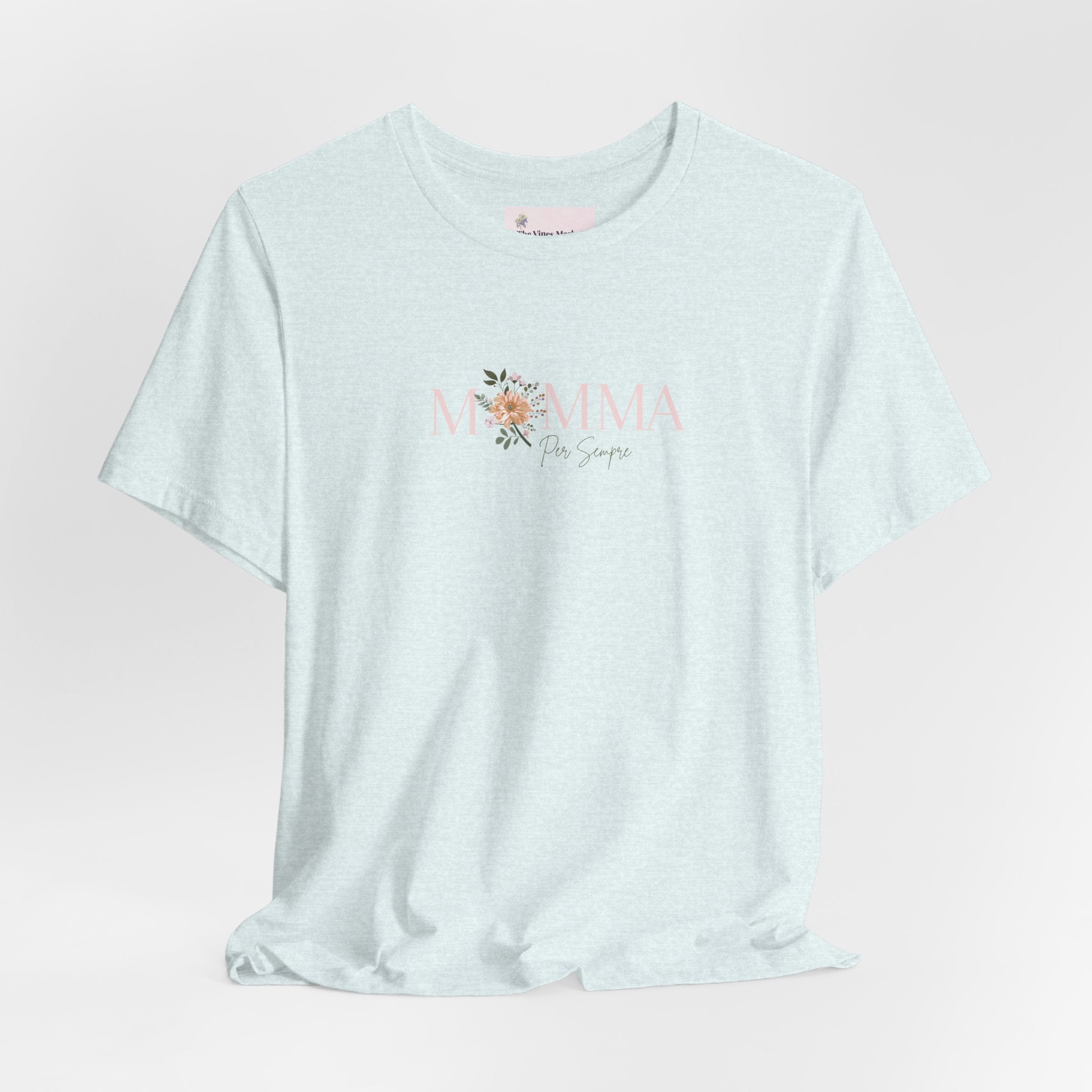Mamma Per Sempre | Italian "Mom Forever" T-Shirt – Adult Female Floral Mother's Day Gift