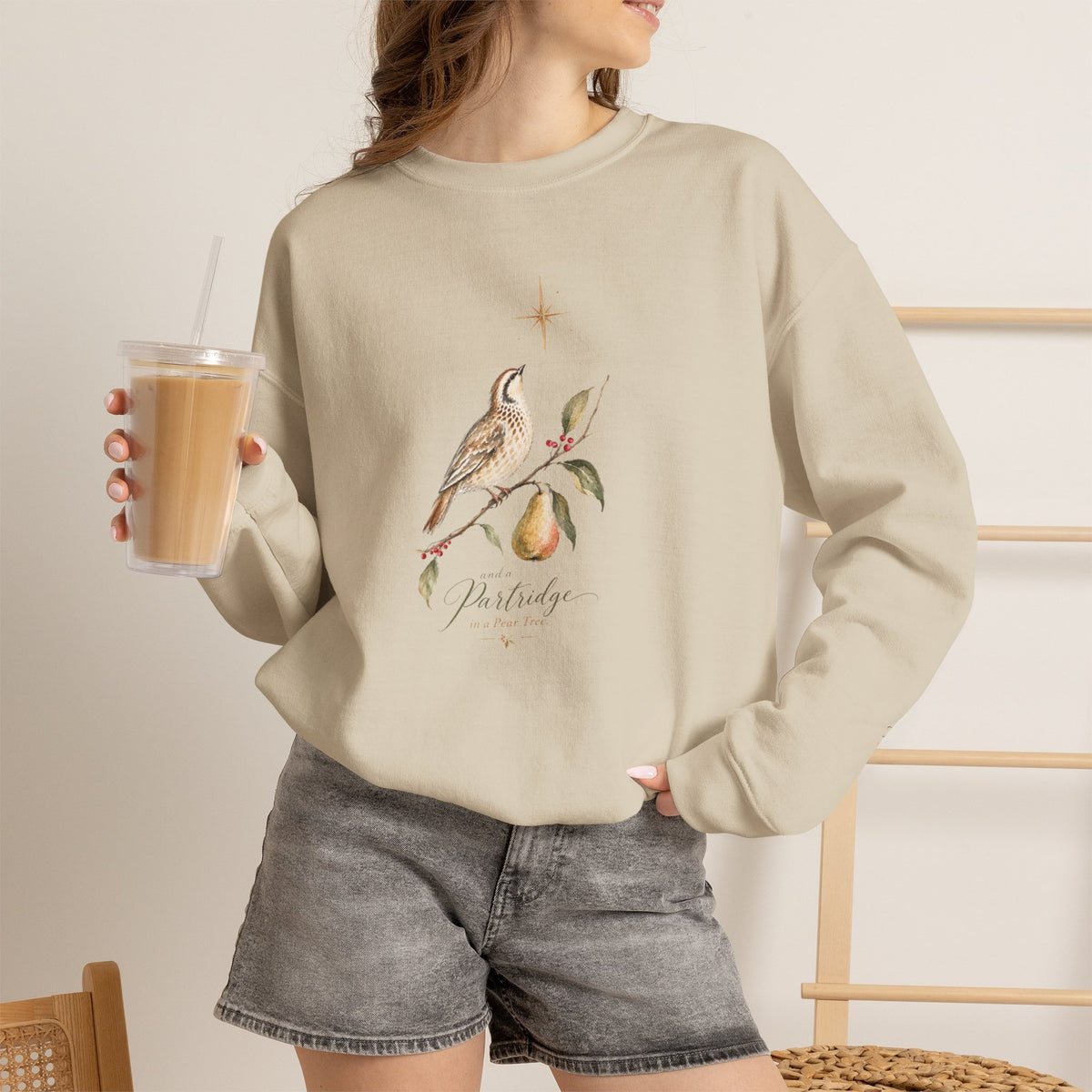 And a Partridge in a Pear Tree | Women's Christmas Crewneck Sweatshirt