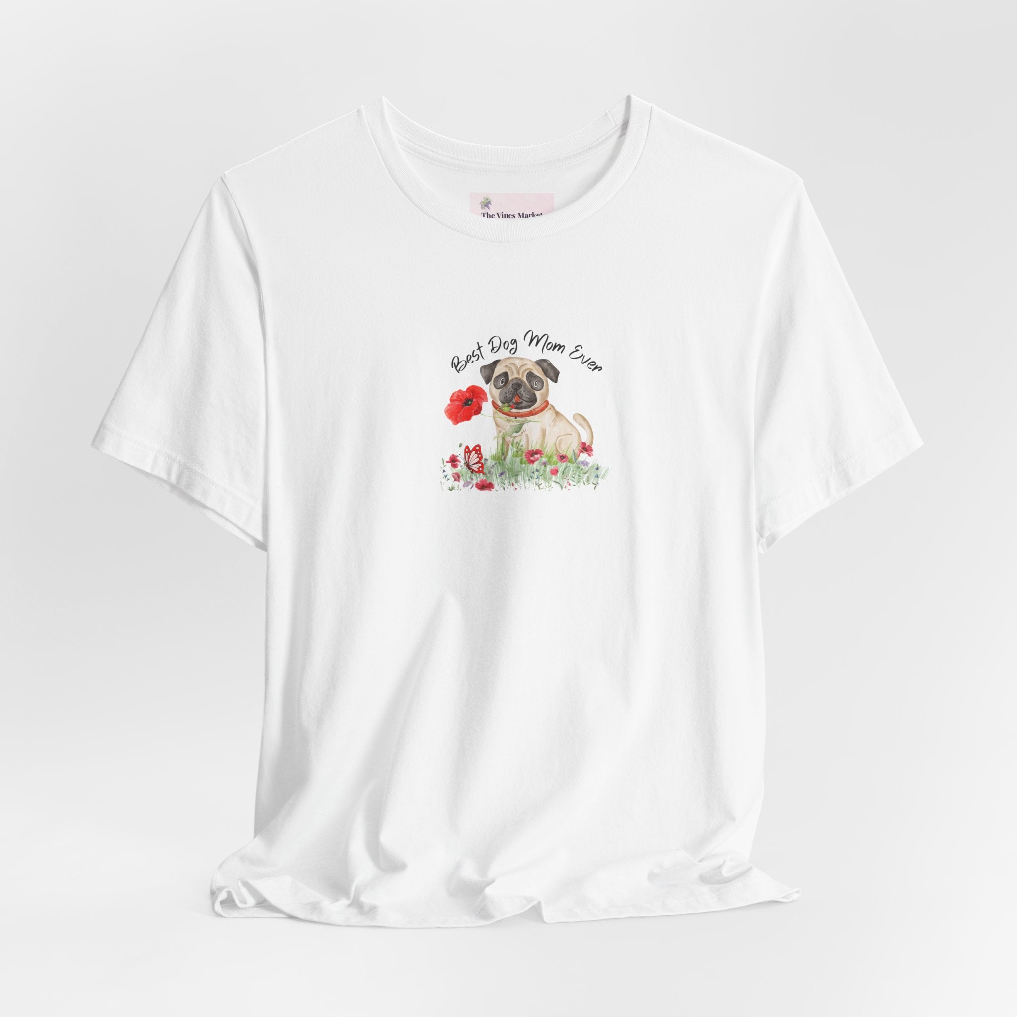 Best Dog Mom Ever Pug T-Shirt – Cute Dog Lover Gift Adult Female