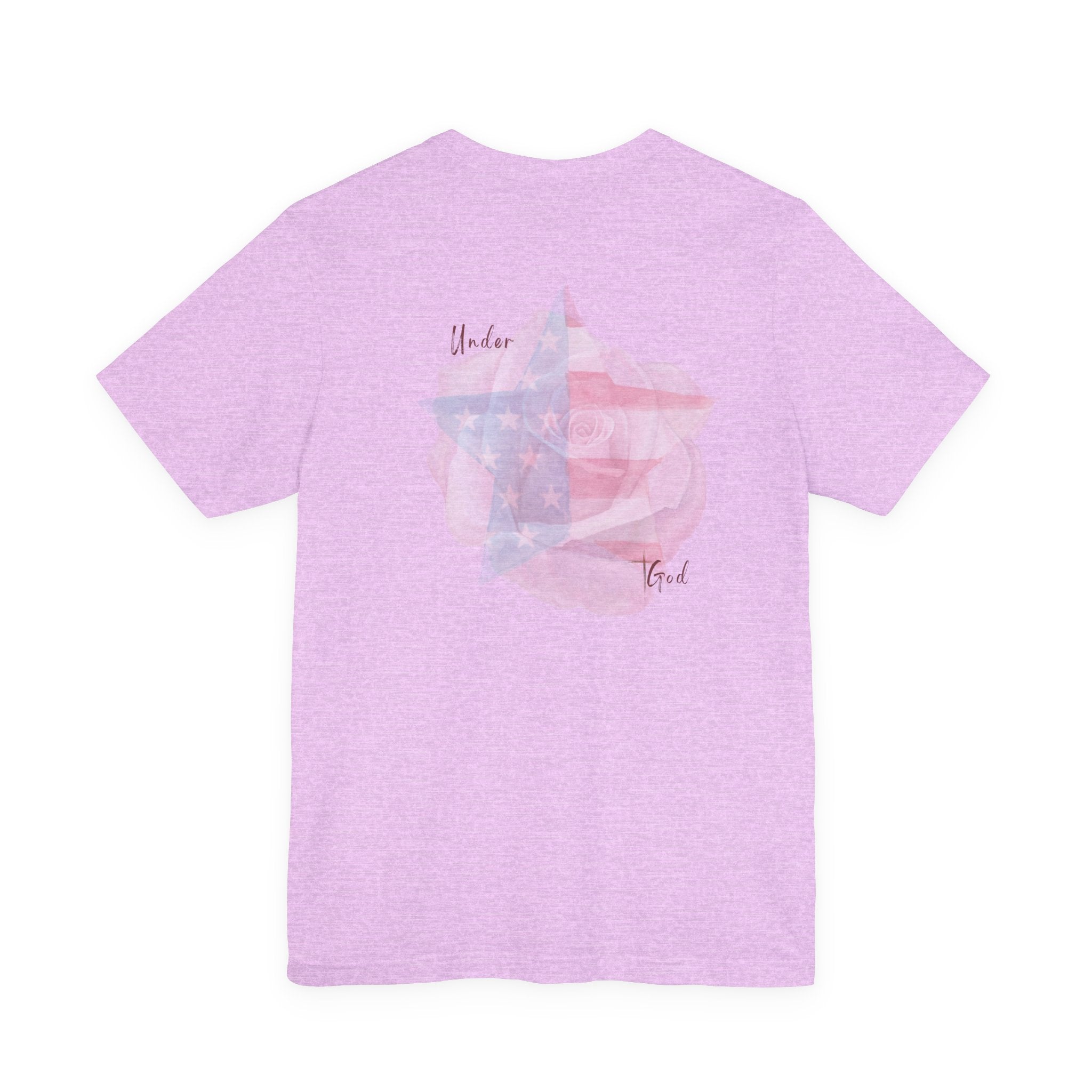 Under God | Soft Watercolor Star & Rose Women's Relaxed Tee