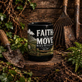 Faith Can Move Mountains | Black Ceramic Mug, 15oz