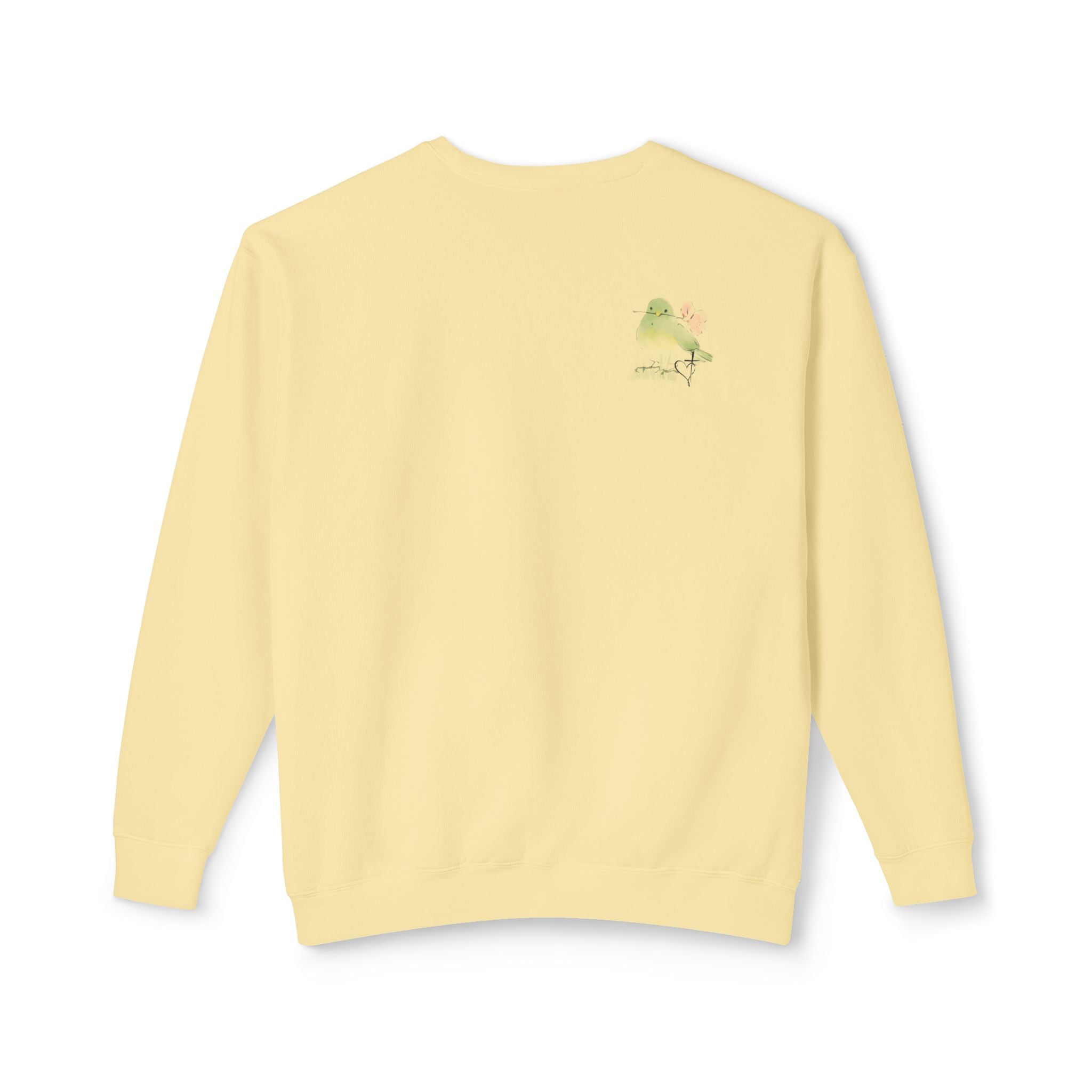 Female Adult Lightweight Crewneck Sweatshirt: Mom… Forever – Nurturing Floral