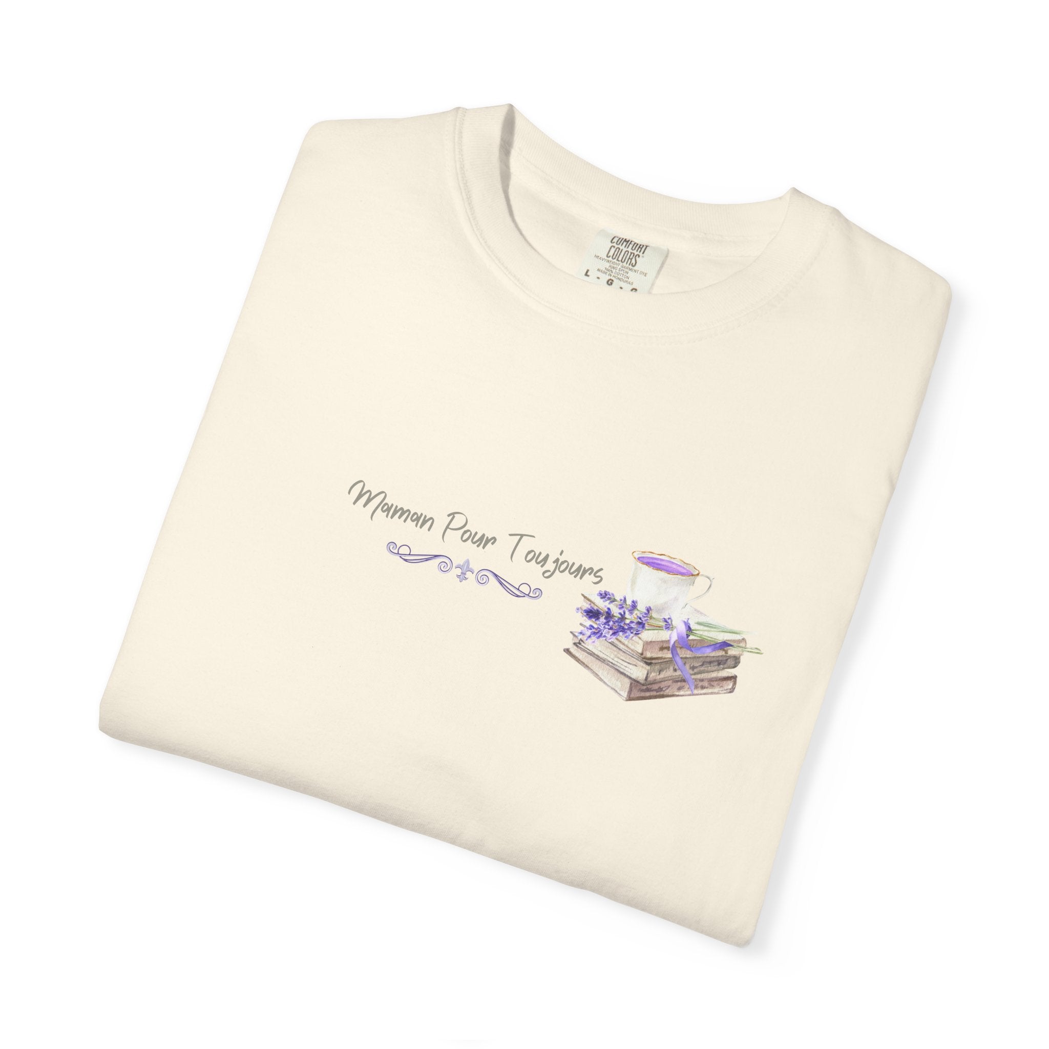 Maman Pour Toujours | French Mom Forever Books & Coffee T-Shirt – Adult Female Mother's Day Gift