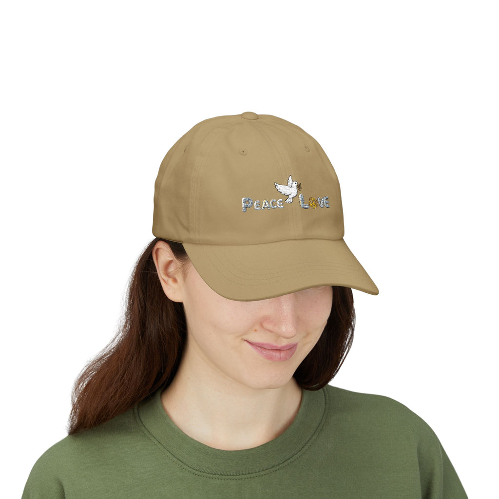 Unisex Peace and Love Adult Embroidered Cap