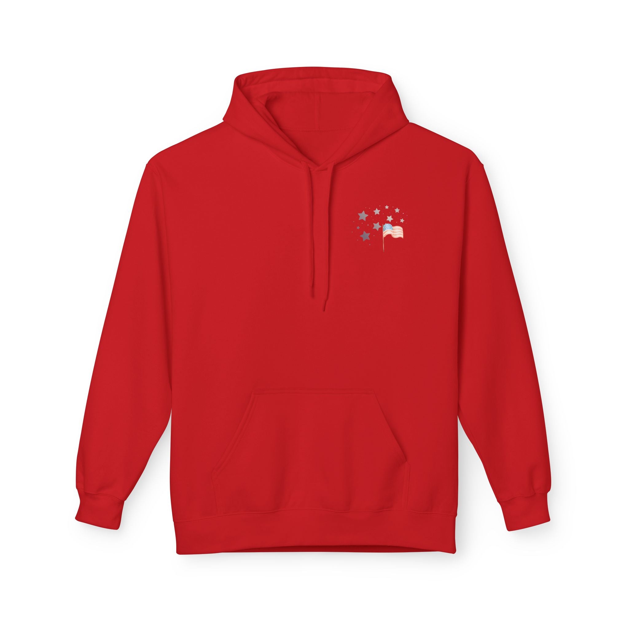 One Nation Under God | Patriotic Soldiers Zipped Hoodie: Men's Midweight Softstyle Fleece Hoodie
