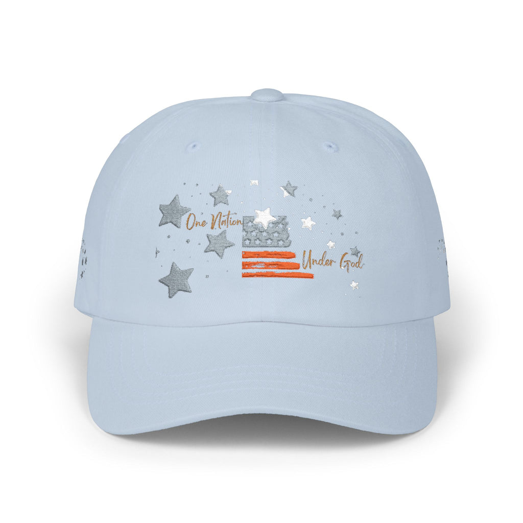 One Nation Under God | Embroidered Stars & Flag Dad Cap