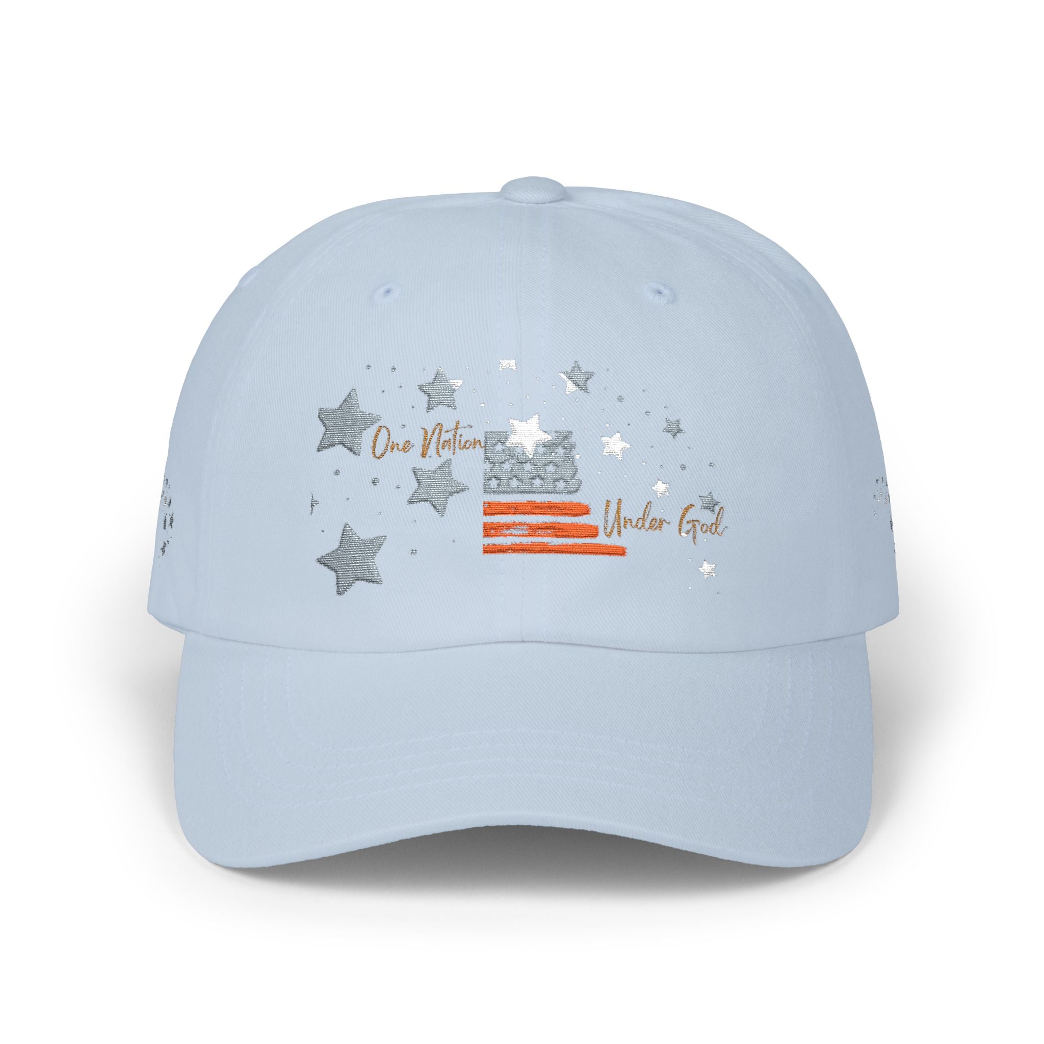 One Nation Under God | Embroidered Stars & Flag Dad Cap