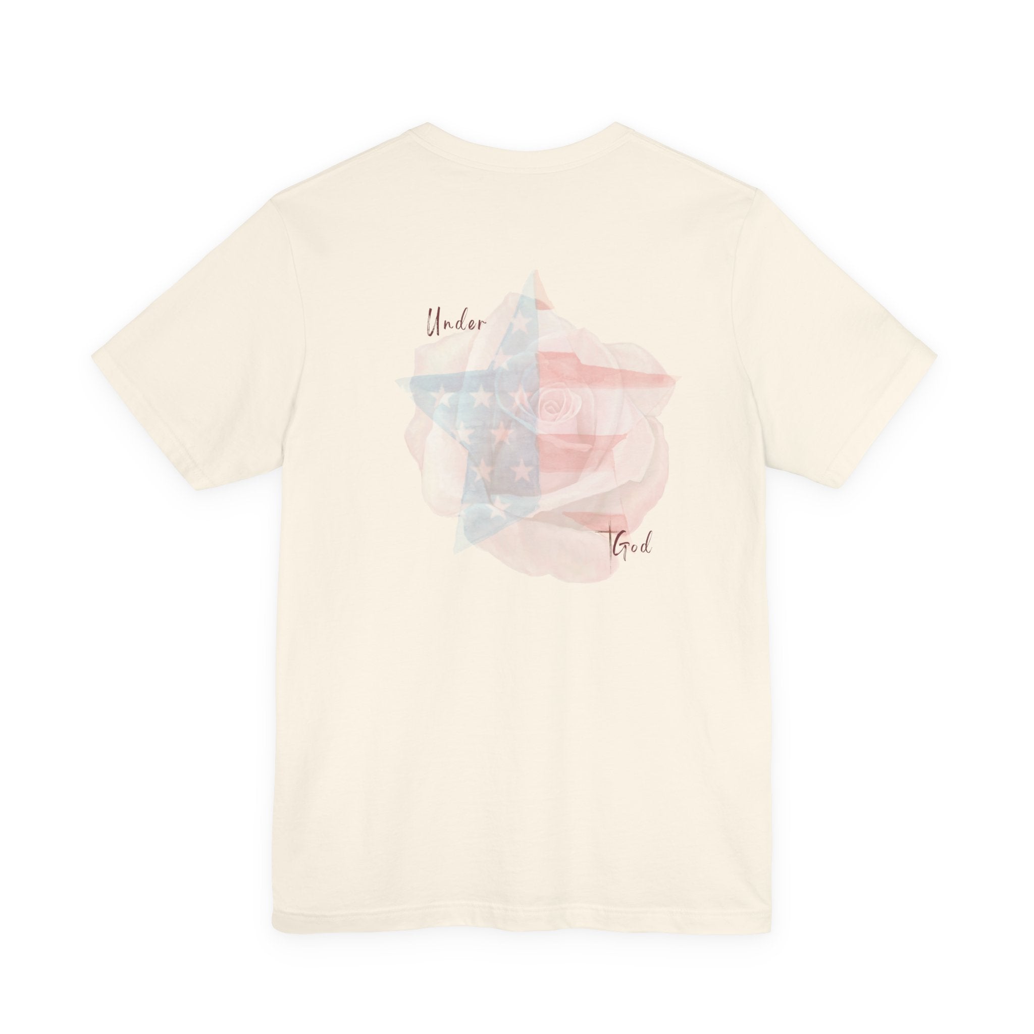 Under God | Soft Watercolor Star & Rose Women's Relaxed Tee