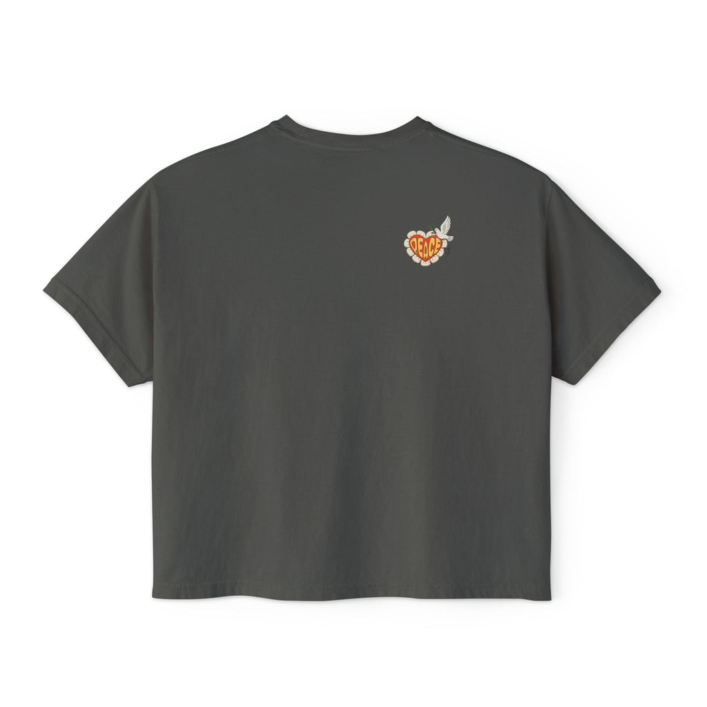 Adult Women's Boxy Tee:  Grove Out:  Peace and Love