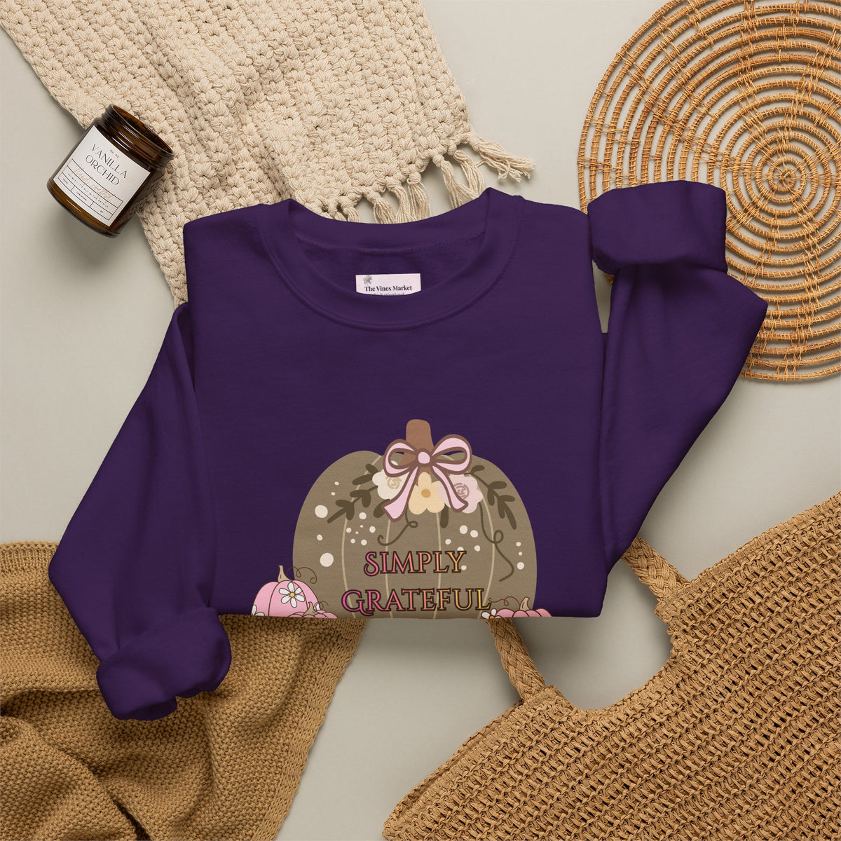 Simply Grateful:  Women's Thanksgiving™ Crewneck Sweatshirt