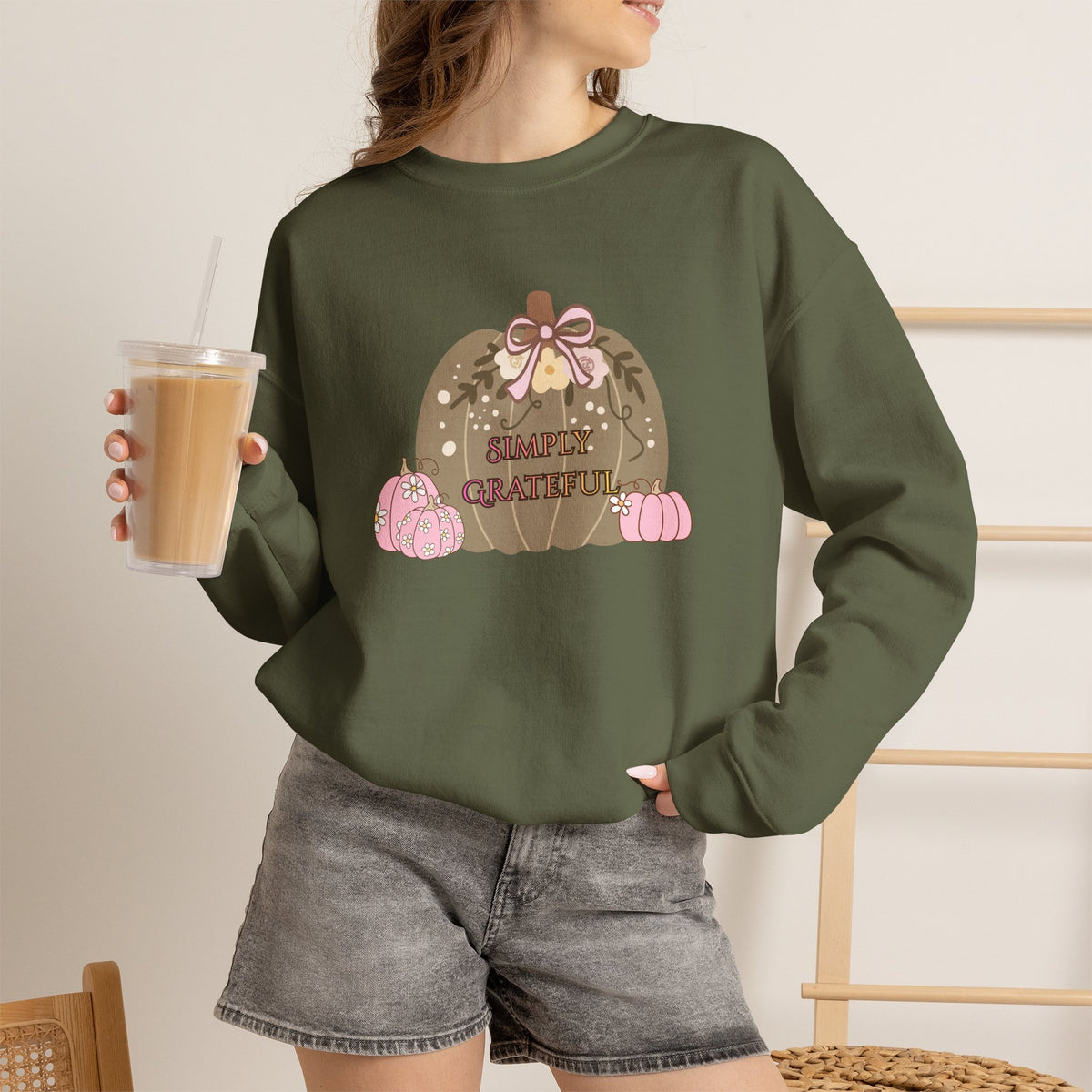 Simply Grateful:  Women's Thanksgiving™ Crewneck Sweatshirt