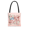 Under God | Watercolor Flag & Roses Tote Bag