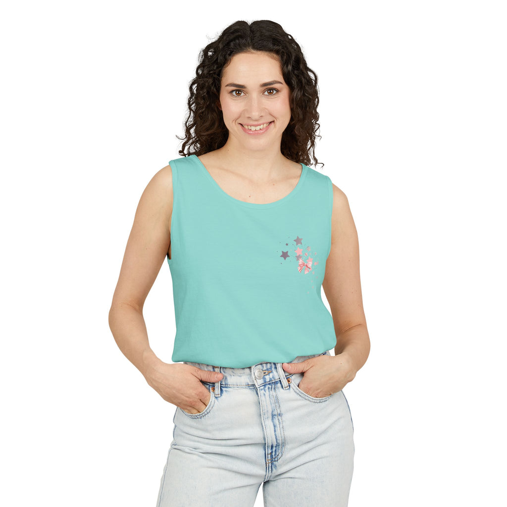 Then, Now and Always | Watercolor Flag & Roses Women's Tank Top