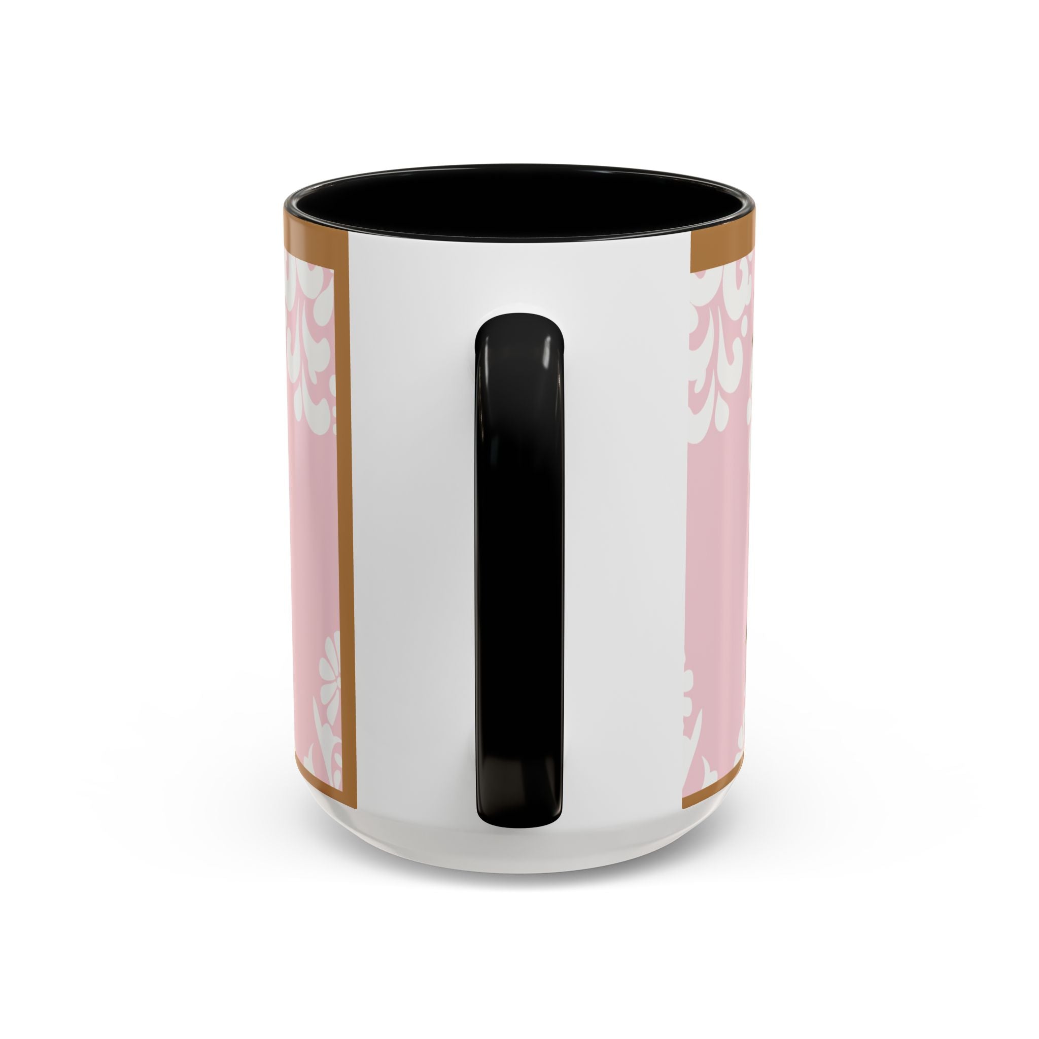 Peace and Love Coffee Mug — John 14:27 Pink Damask & Olive Floral Accent(11, 15oz)