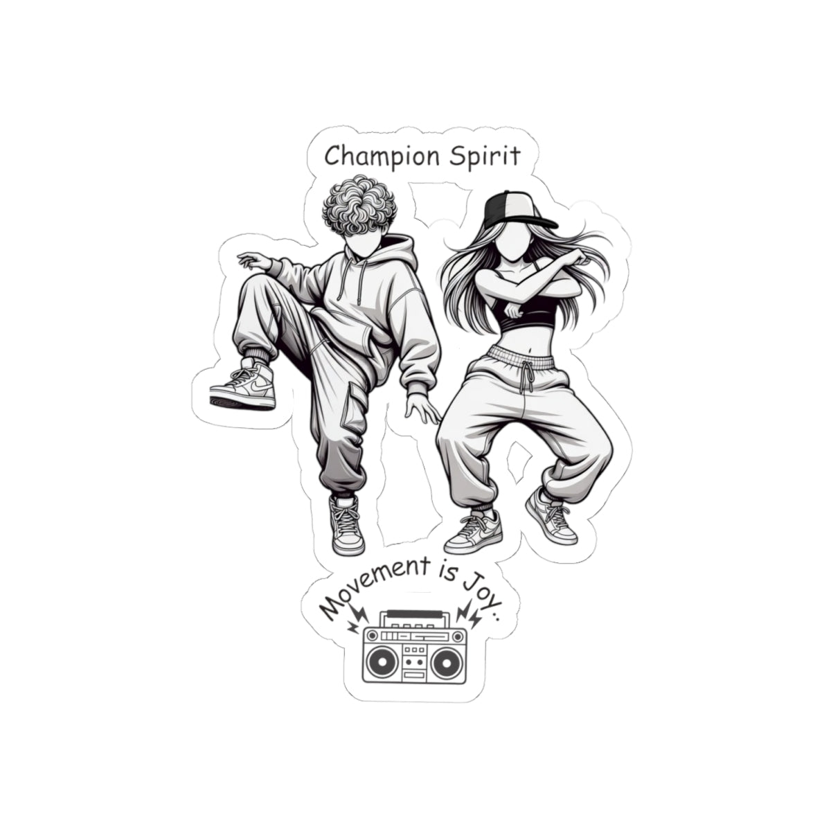 Hip Hop "Move with Joy Vinyl Sticker