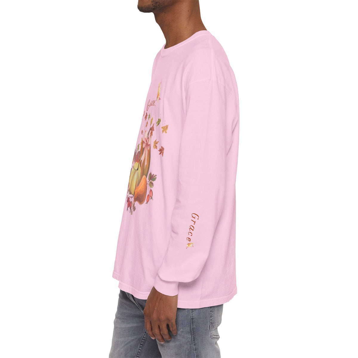 Fall’s Grace | Women’s Pumpkin Long-Sleeve Tee