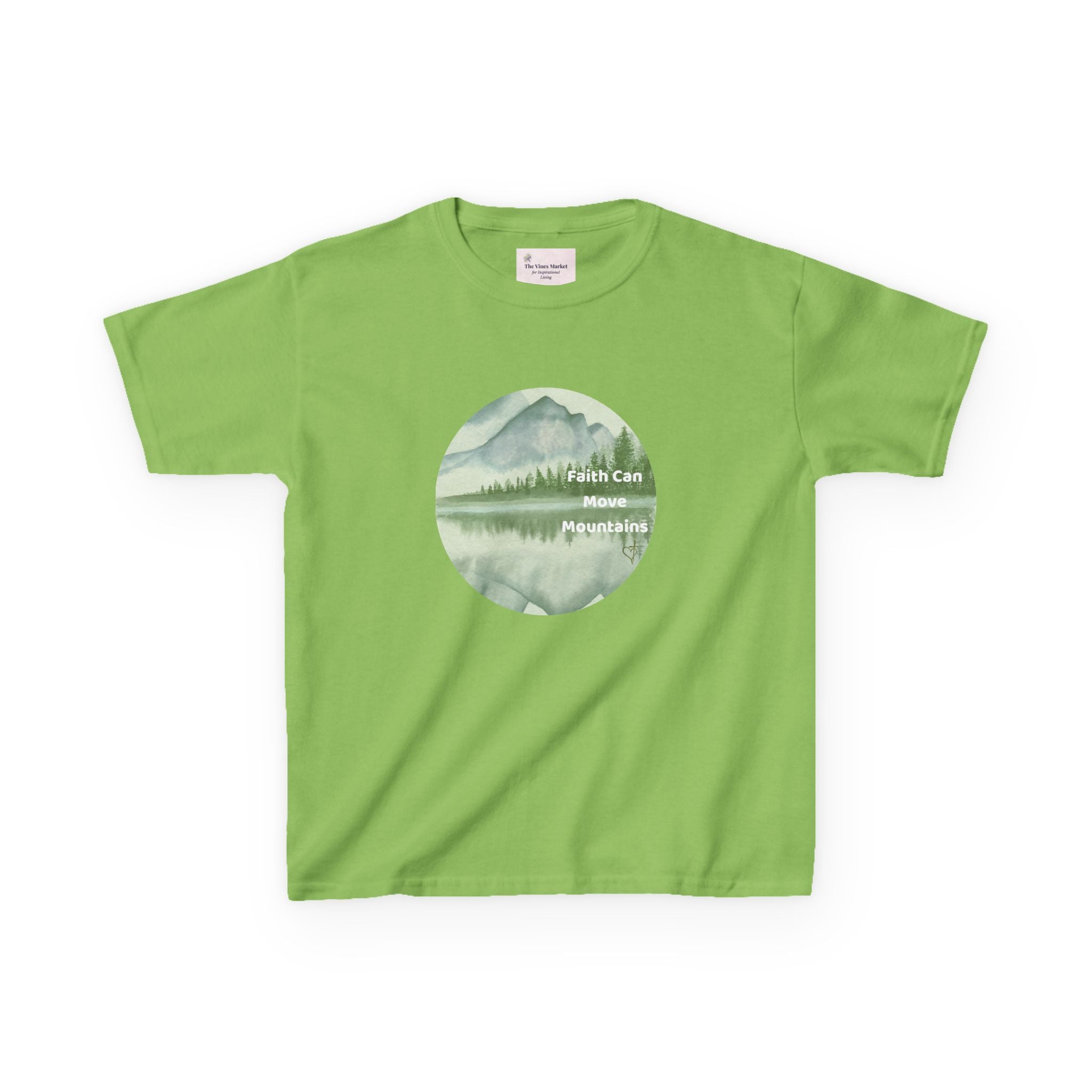 Faith Can Move Mountains:  Unisex US cotton Kids Tee