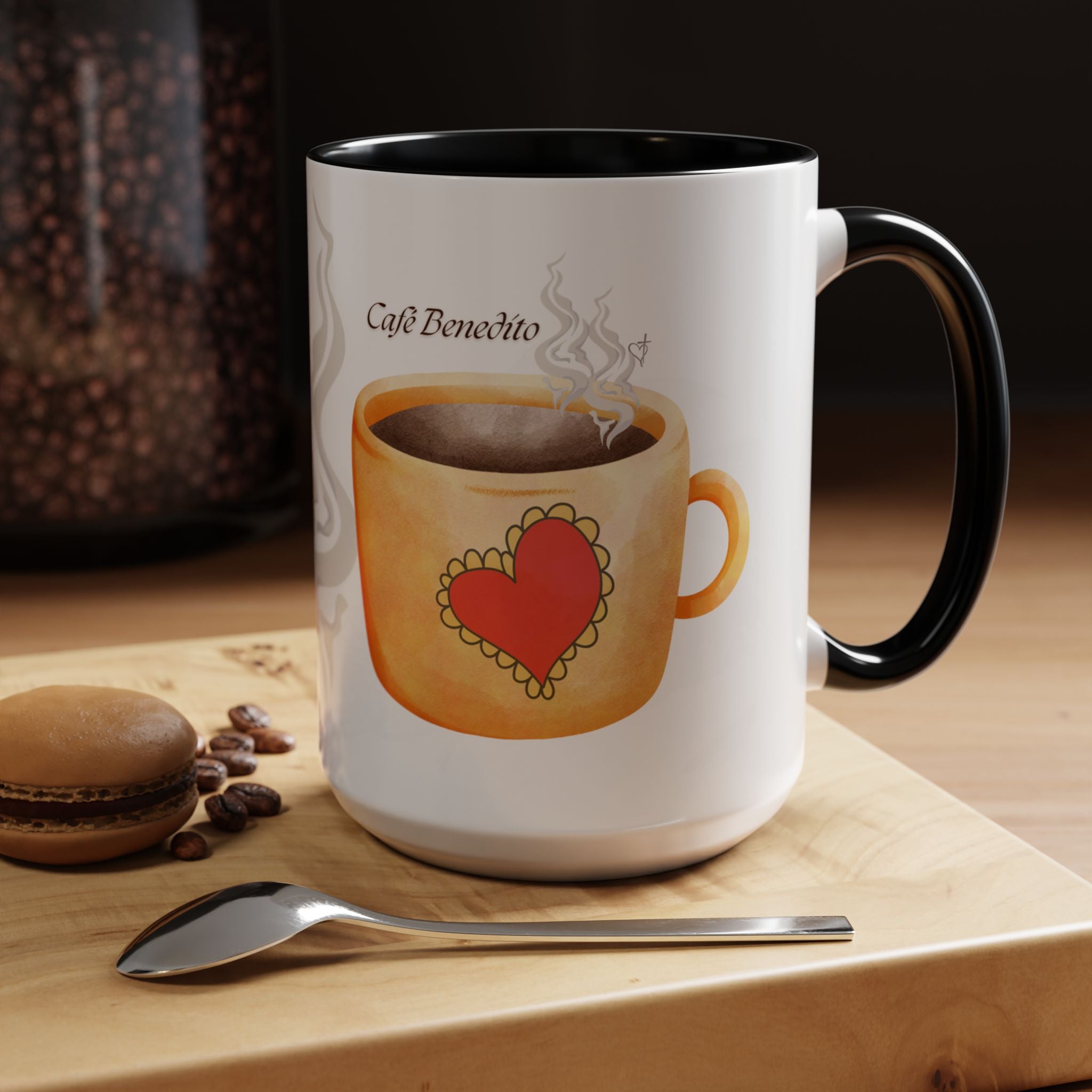 Café Bendito | Spanish Blessed Sunshine Coffee Mug –Morning Grace in Every Sip (11, 15oz)