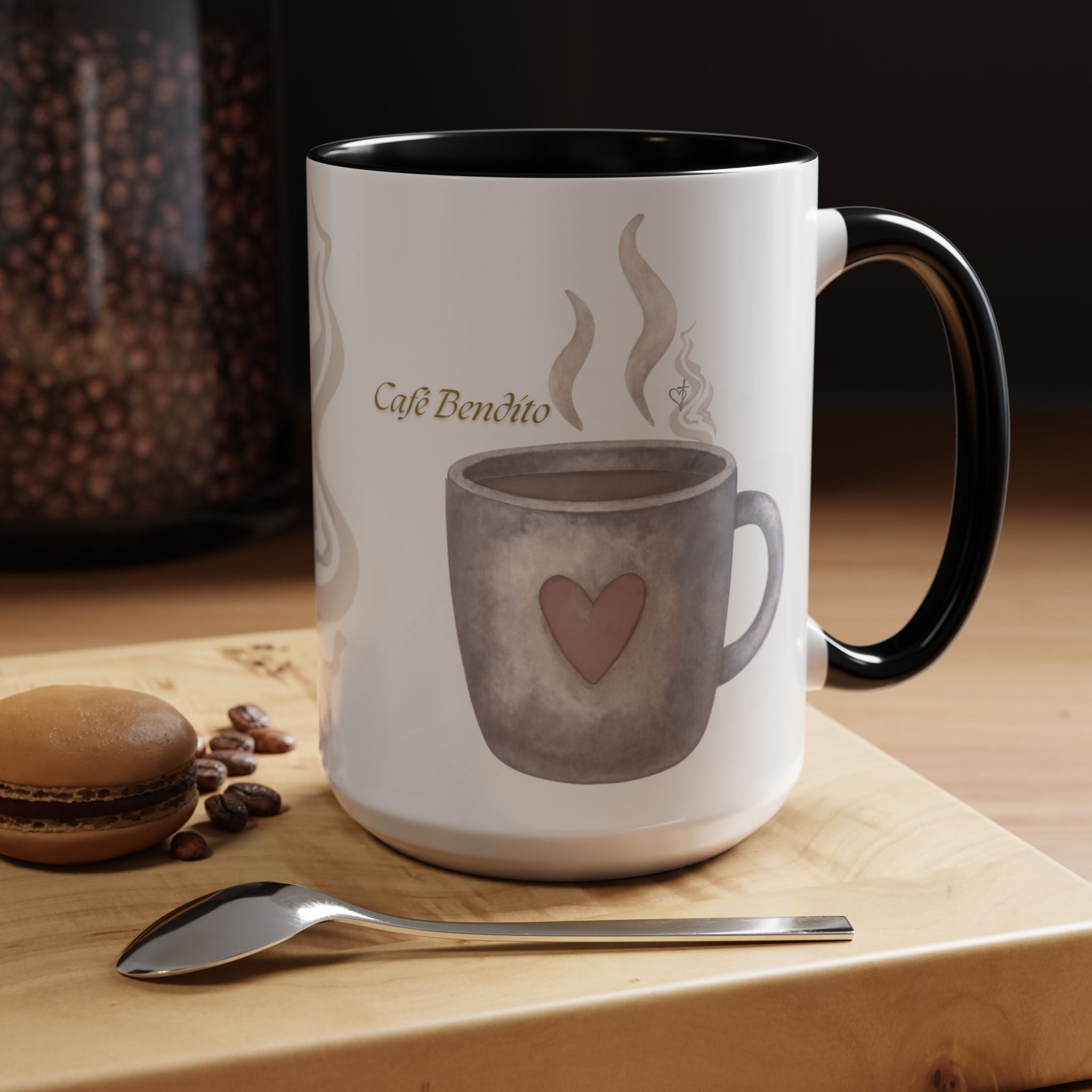 Café Bendito | Spanish Blessed Coffee Mug –Morning Grace in Every Sip (11, 15oz)