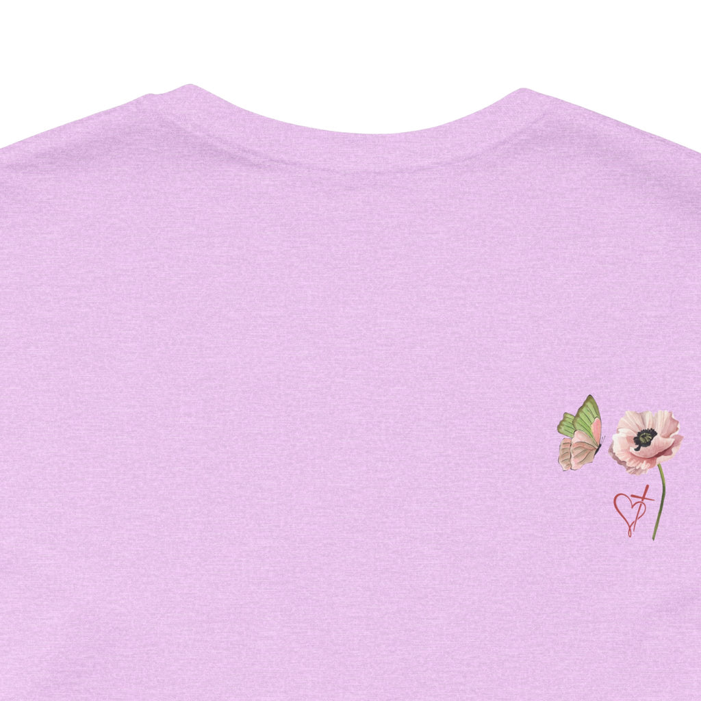 Relaxed Adult Female Comfort Tee: Hope & Rebirth Floral Tee – Easter Collection