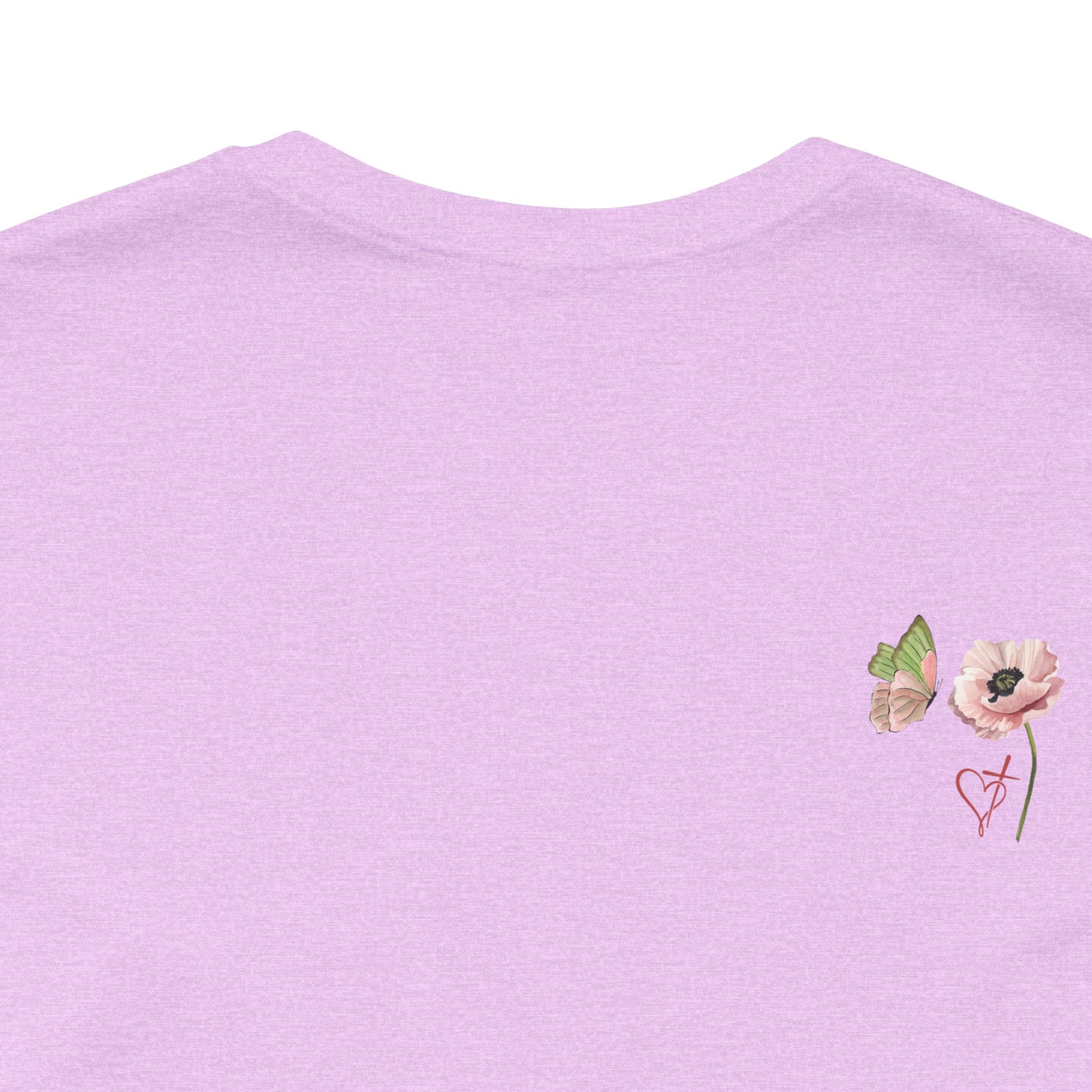 Relaxed Adult Female Comfort Tee: Hope & Rebirth Floral Tee – Easter Collection