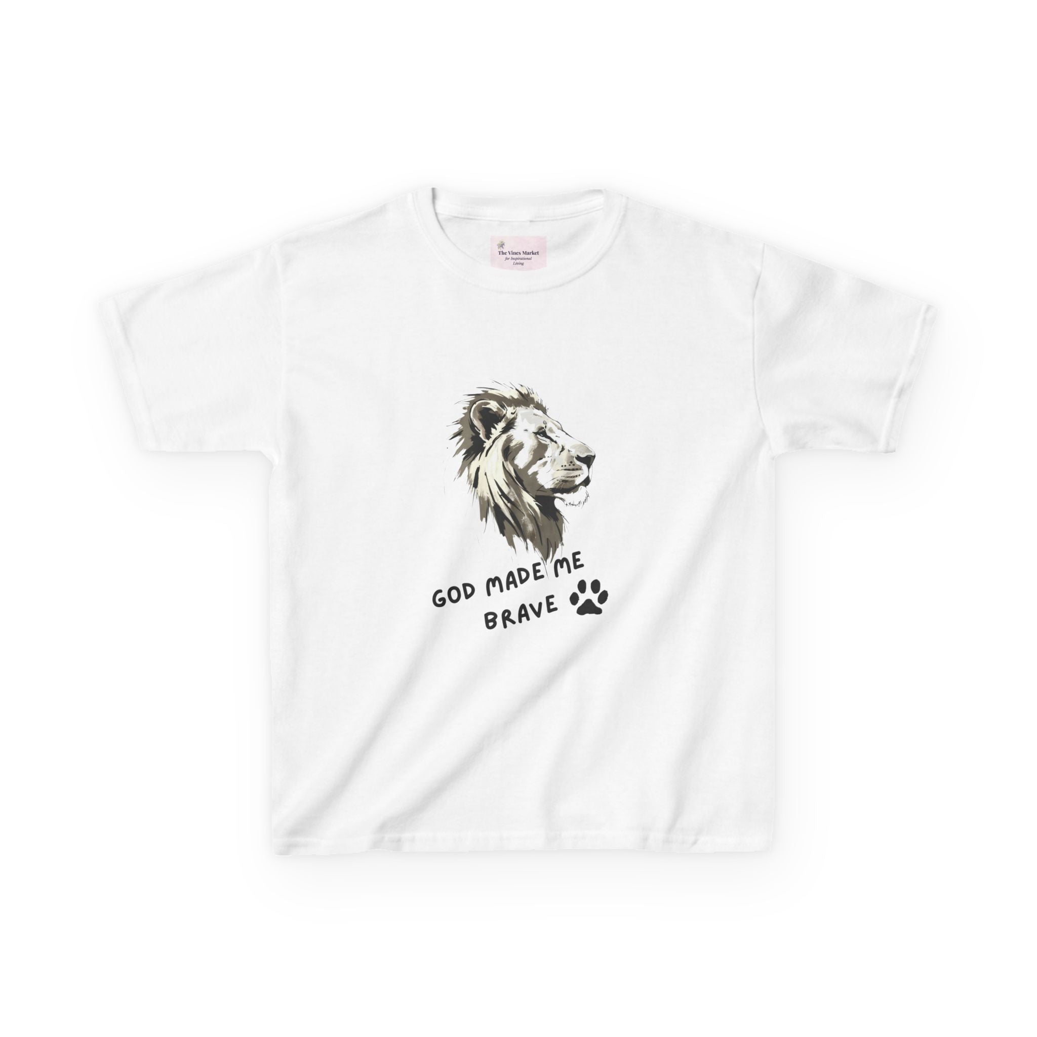 God Made Me Brave Lion  Unisex Cotton™ Tee