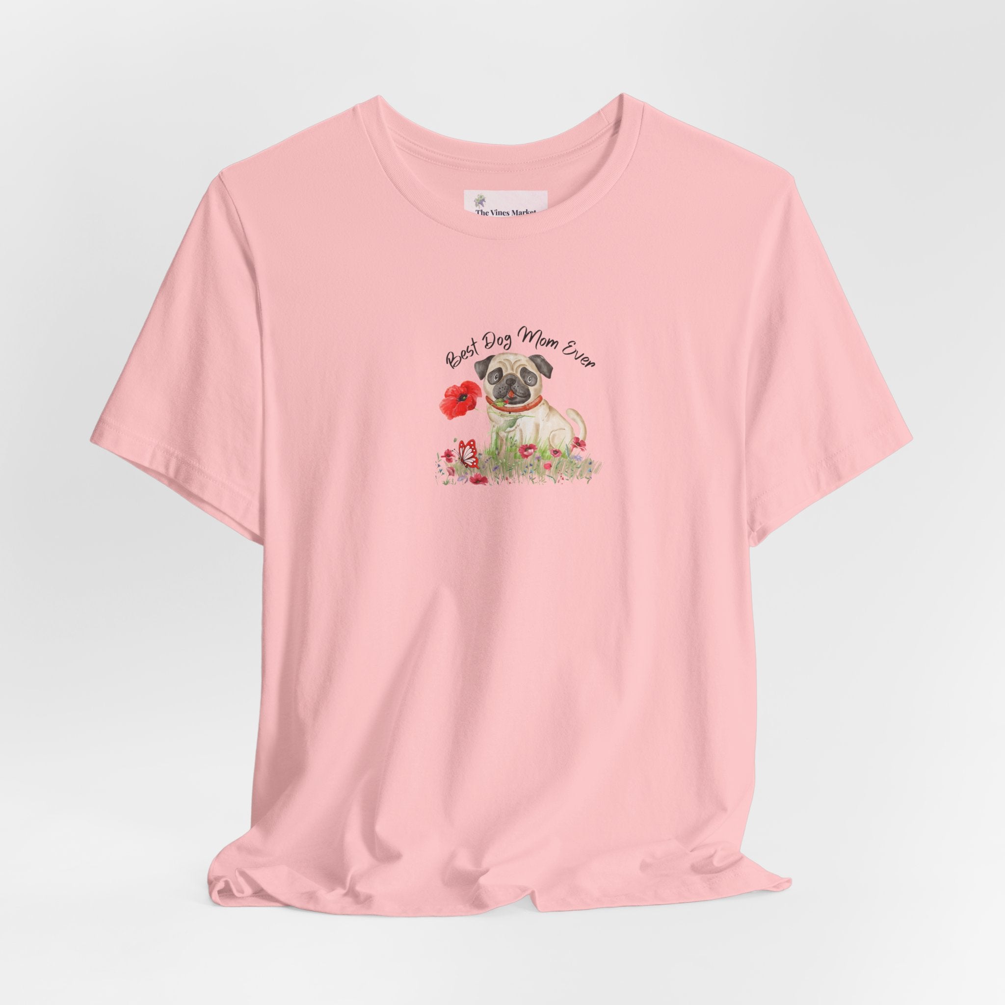 Best Dog Mom Ever Pug T-Shirt – Cute Dog Lover Gift Adult Female