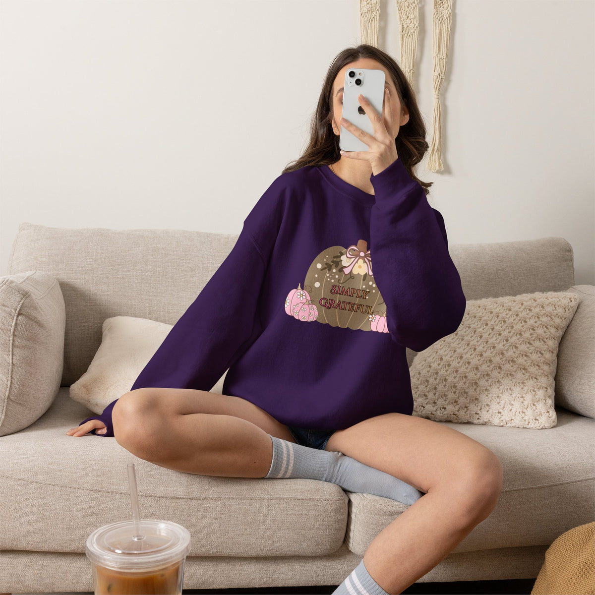 Simply Grateful:  Women's Thanksgiving™ Crewneck Sweatshirt