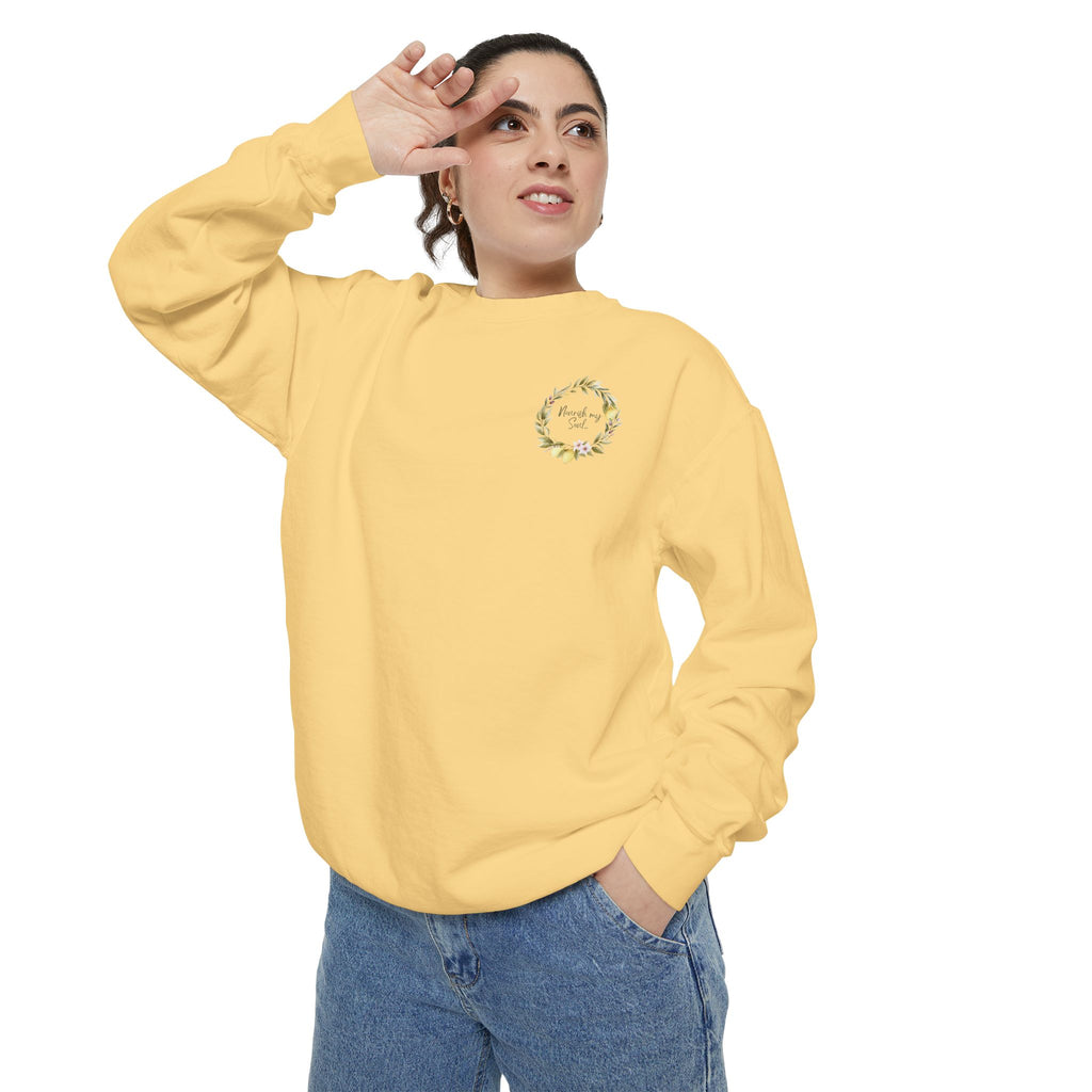 Nourish My Soul | Lemon Tree Comfort Colors Crewneck Sweatshirt – Faith & Soul Care Adult Female