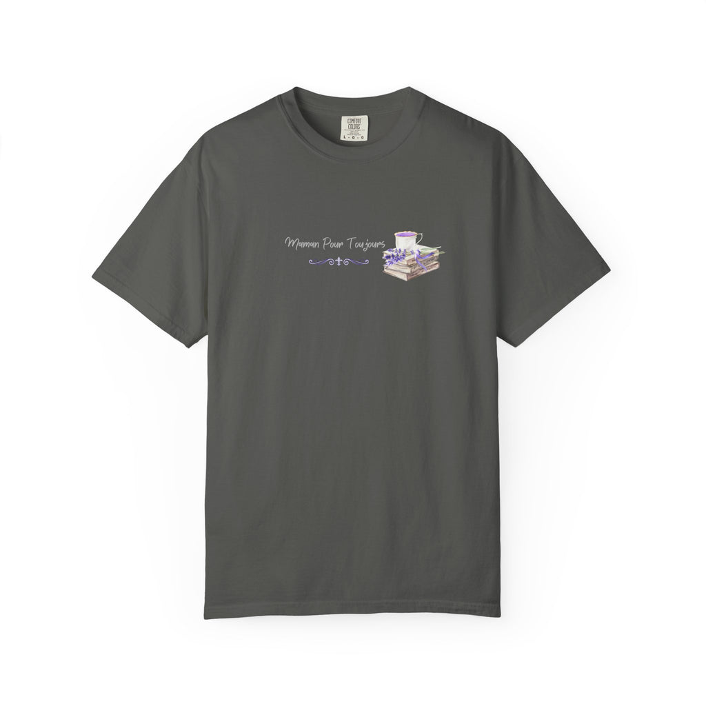Maman Pour Toujours | French Mom Forever Books & Coffee T-Shirt – Adult Female Mother's Day Gift