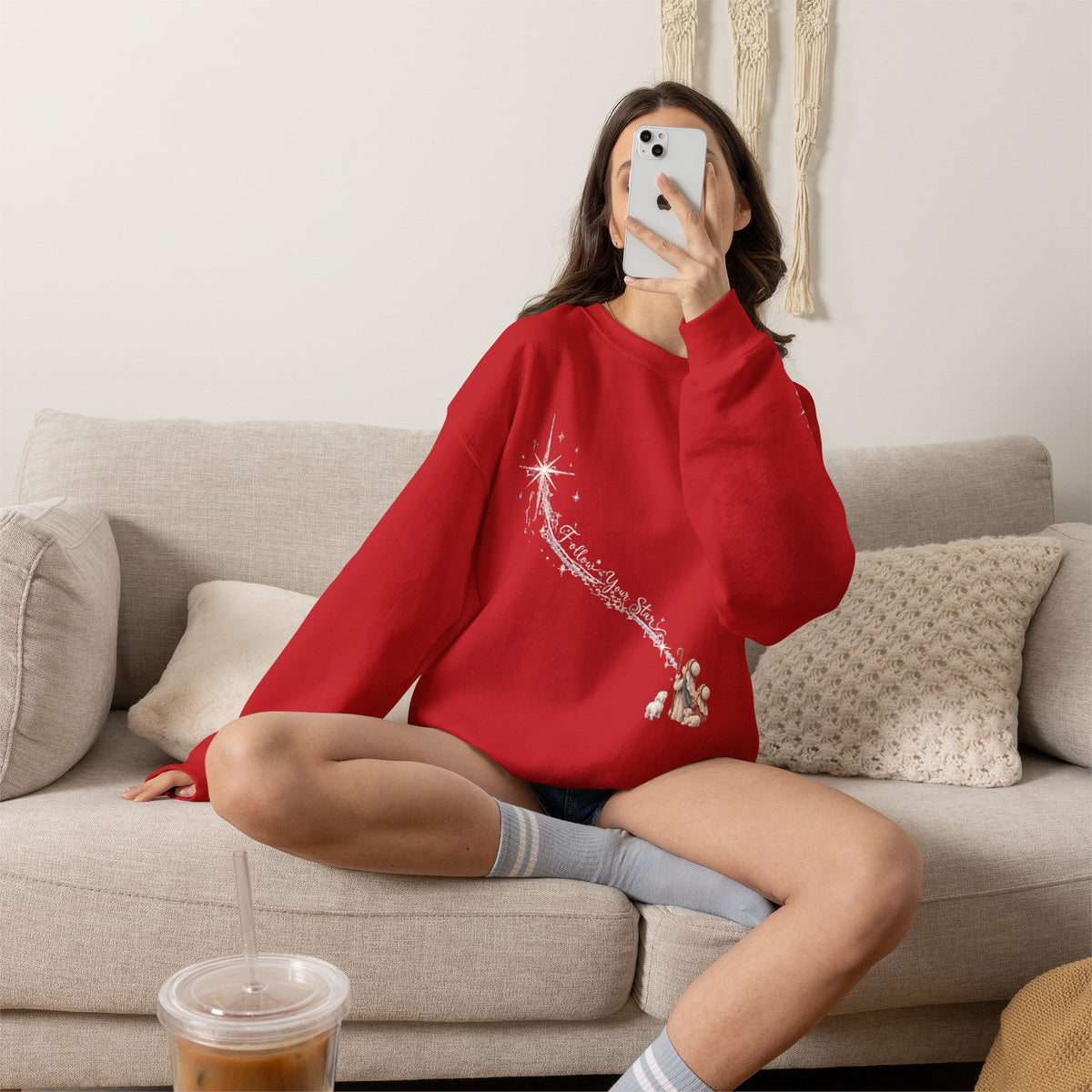 Follow Your Star | Women's Christmas Crewneck Sweatshirt