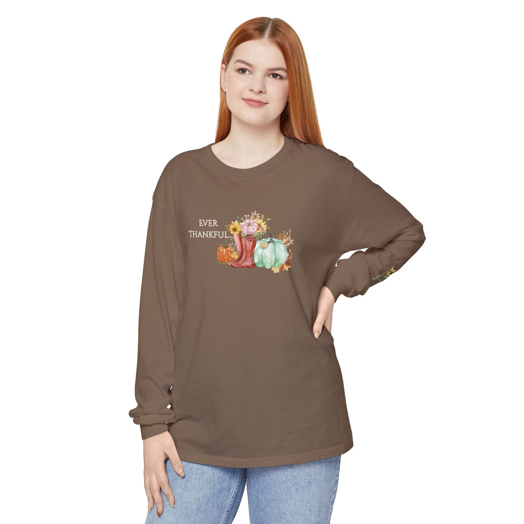 Ever Thankful: Women's Thanksgiving Long Sleeve Tee