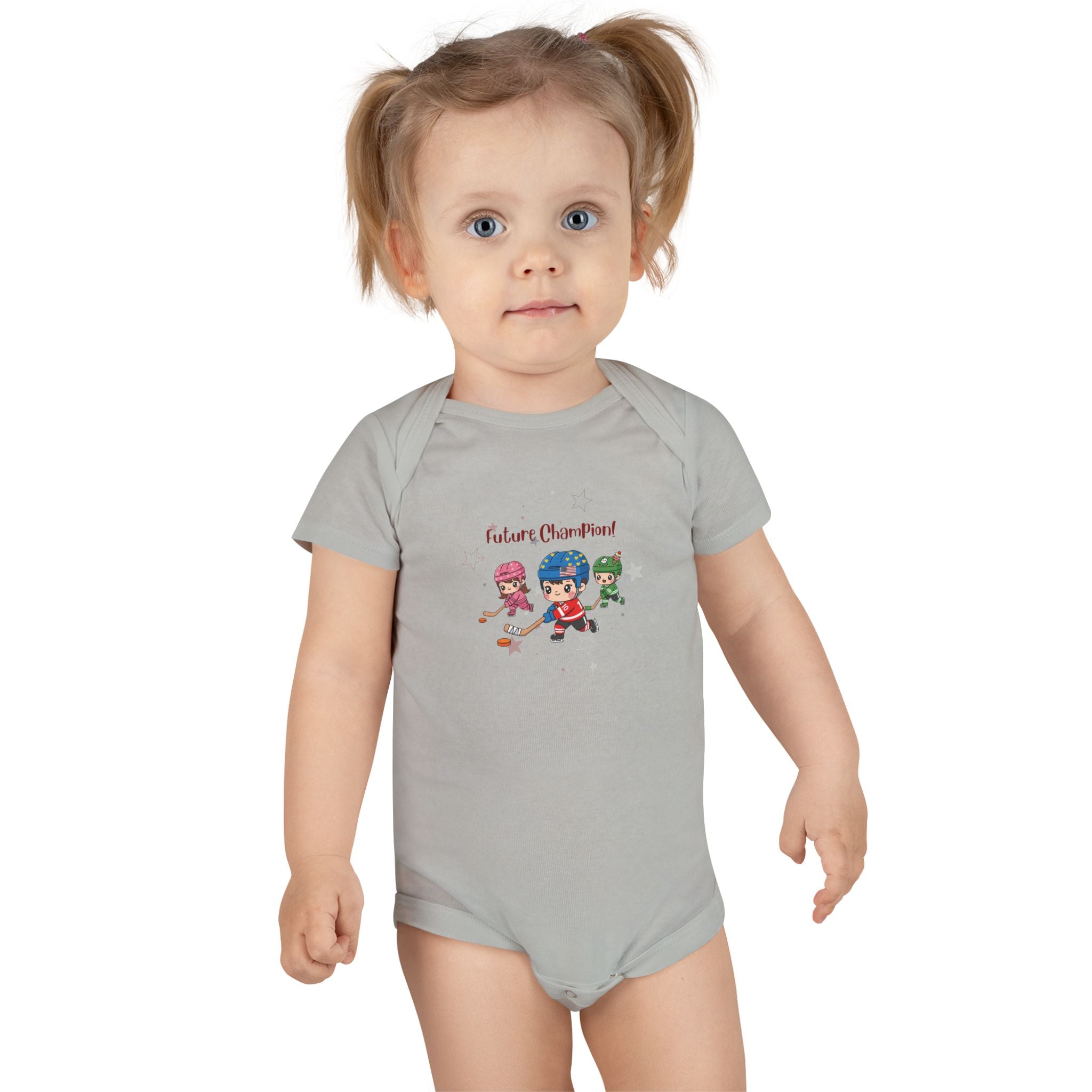 Future Champions Baby Onesie – Hockey Stars & Dreams – Unisex Baby Bodysuit