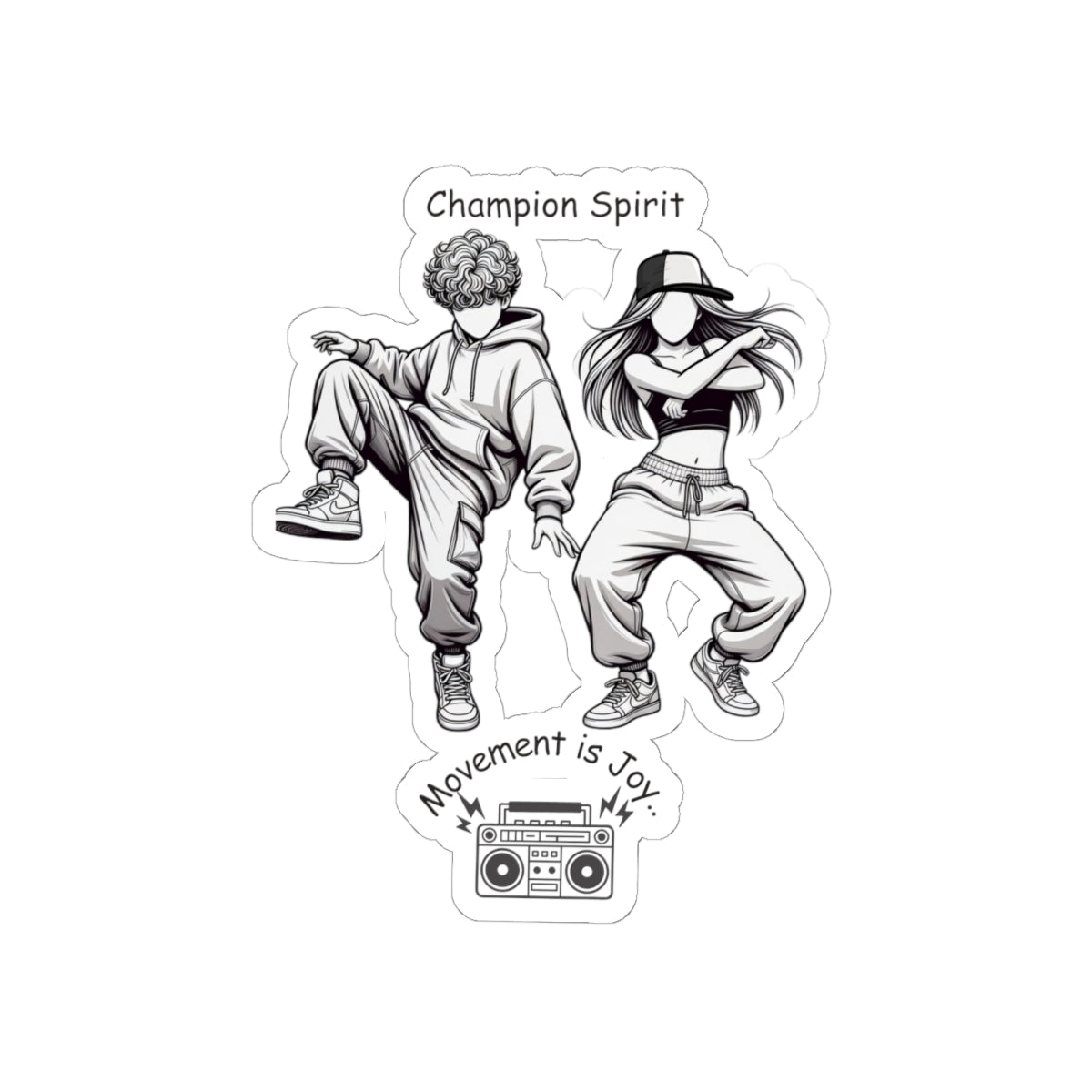 Hip Hop "Move with Joy Vinyl Sticker