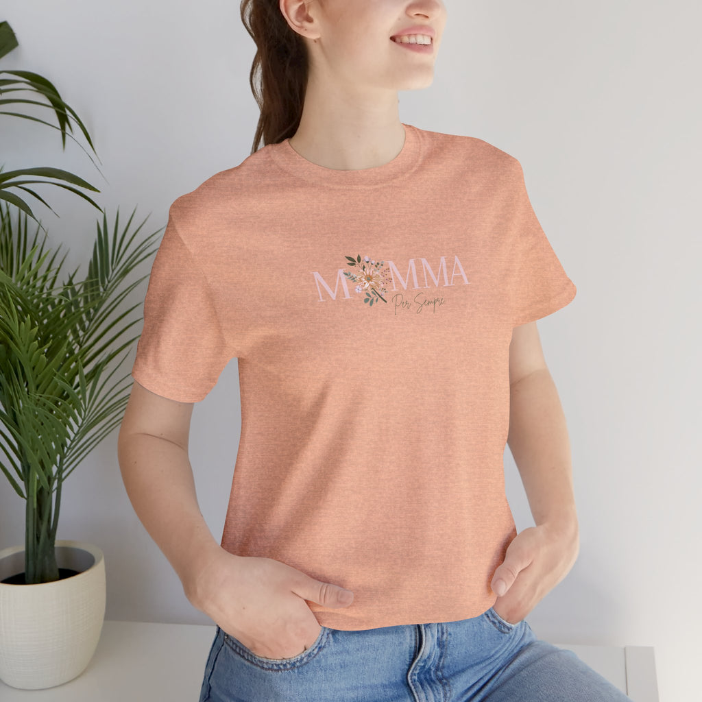Mamma Per Sempre | Italian "Mom Forever" T-Shirt – Adult Female Floral Mother's Day Gift