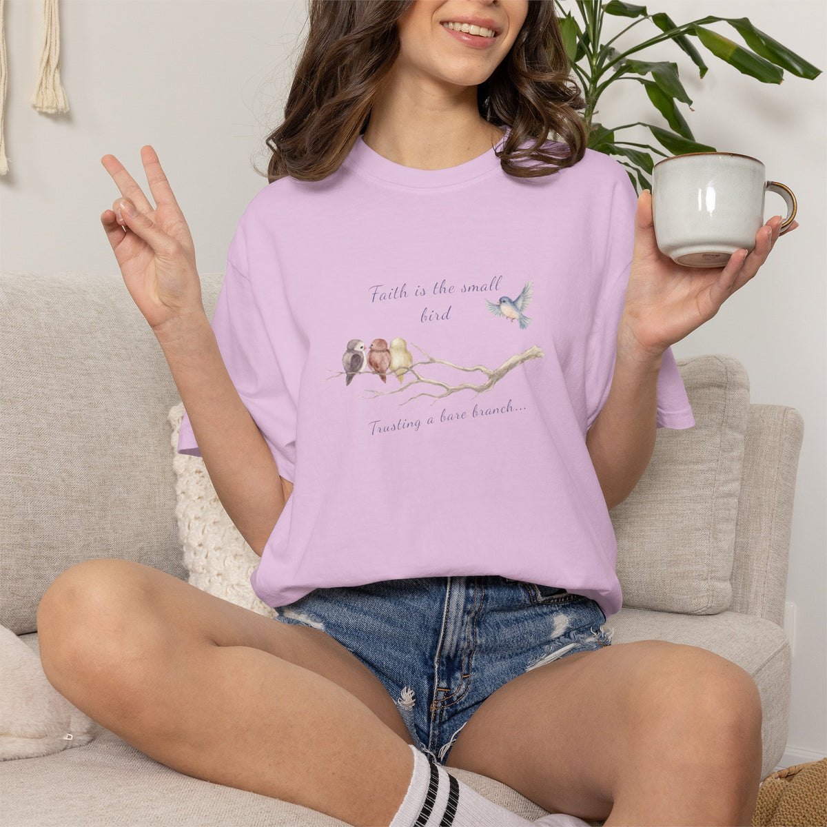 Faith Is the Small Bird Comfort Colors® Tee