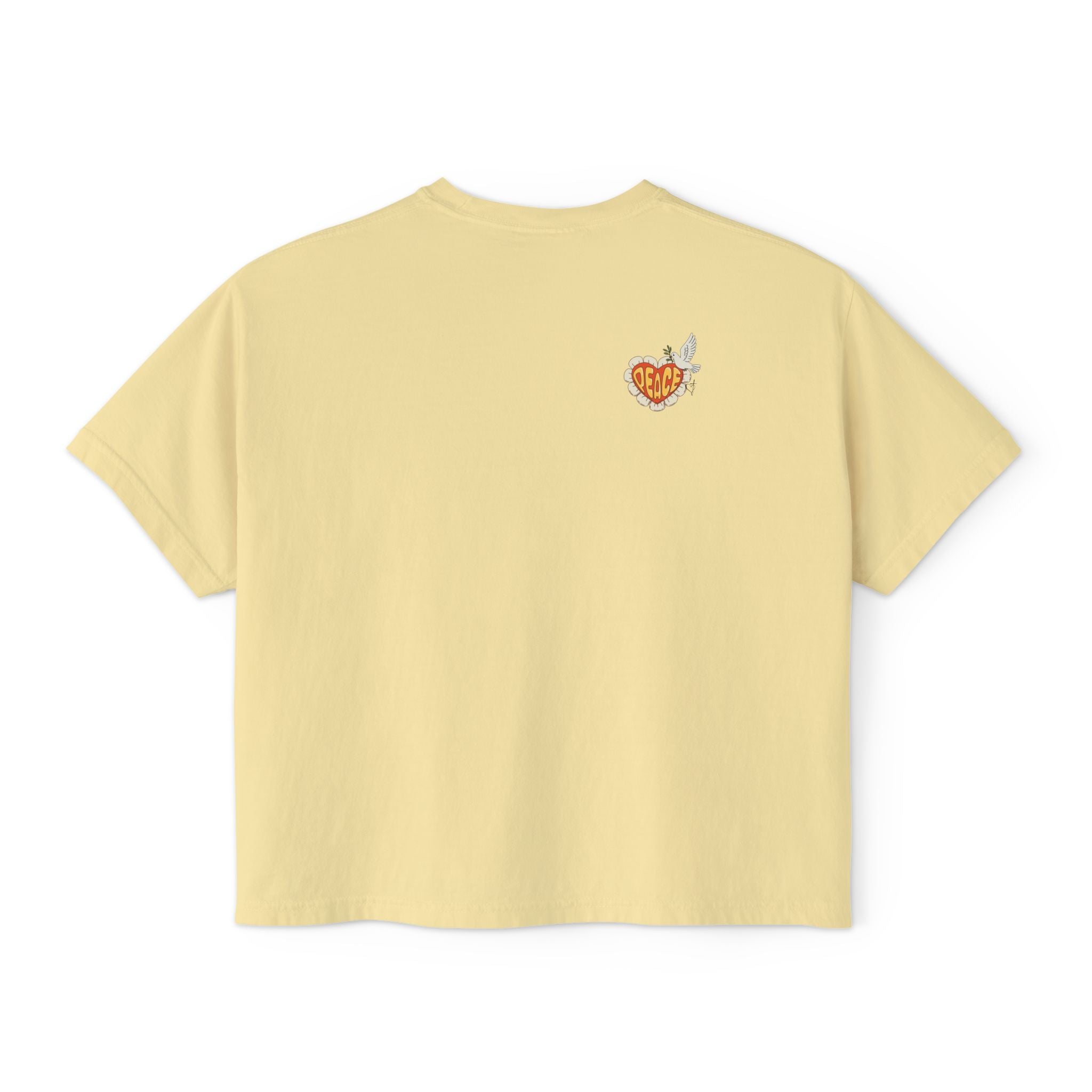 Adult Women's Boxy Tee:  Grove Out:  Peace and Love