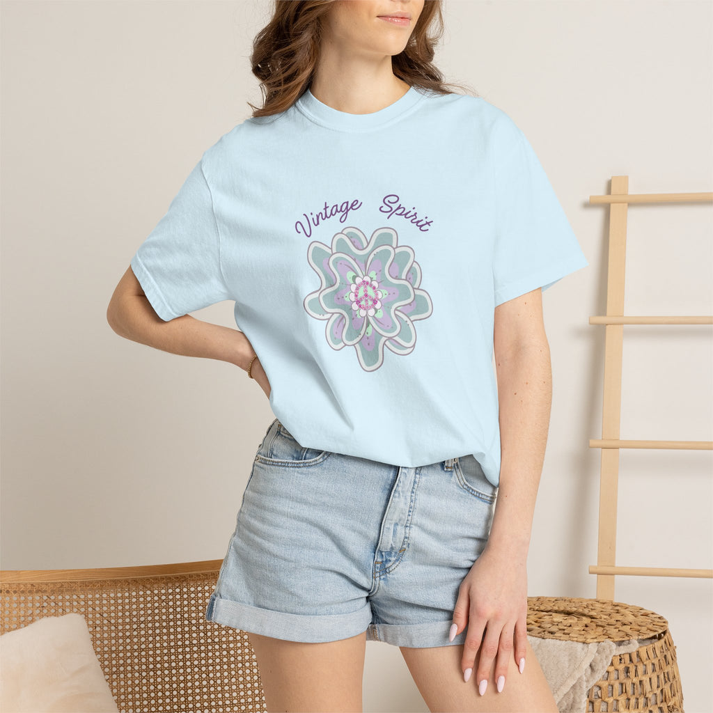 Peace and Love Vintage Spirit Floral T-Shirt -- For Her