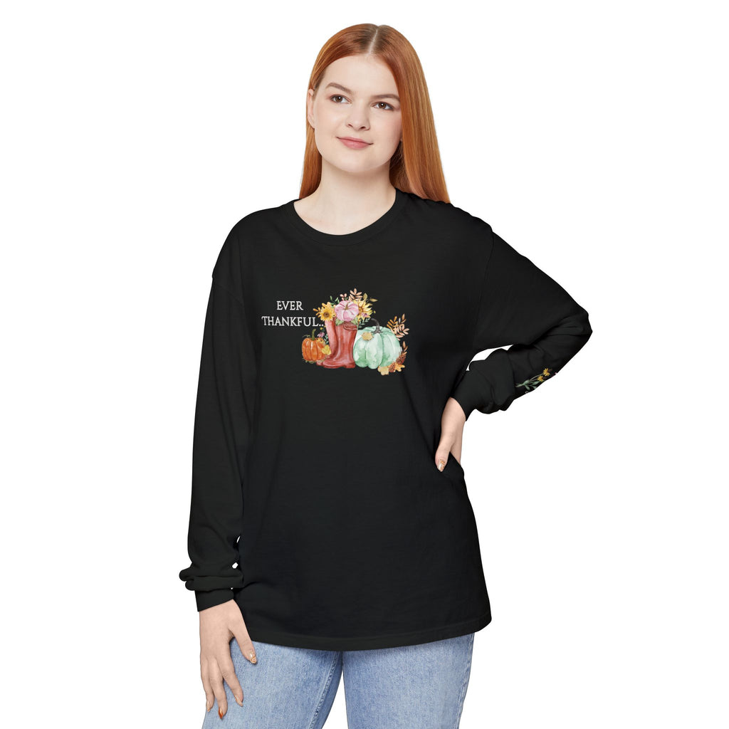 Ever Thankful: Women's Thanksgiving Long Sleeve Tee