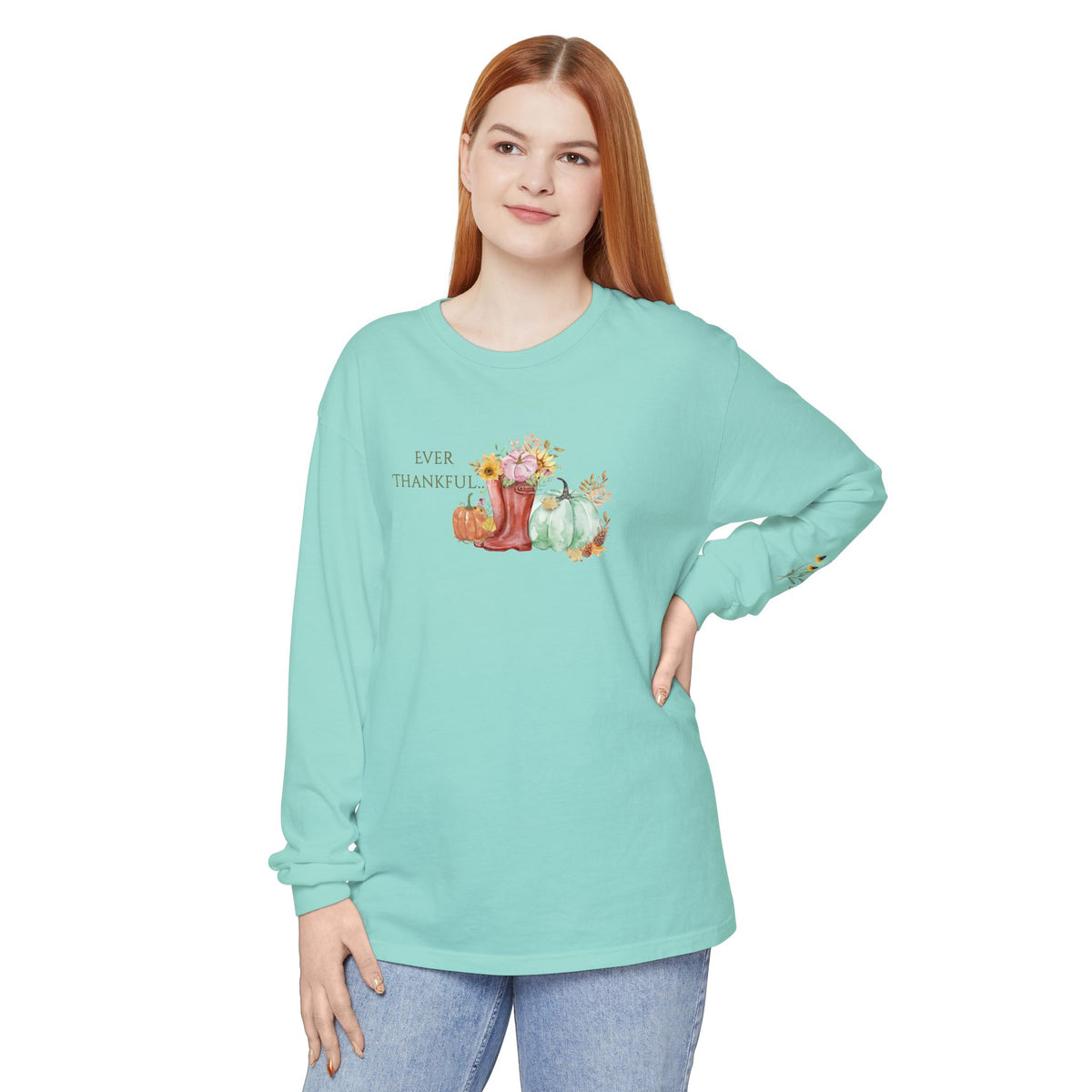Ever Thankful: Women's Thanksgiving Long Sleeve Tee