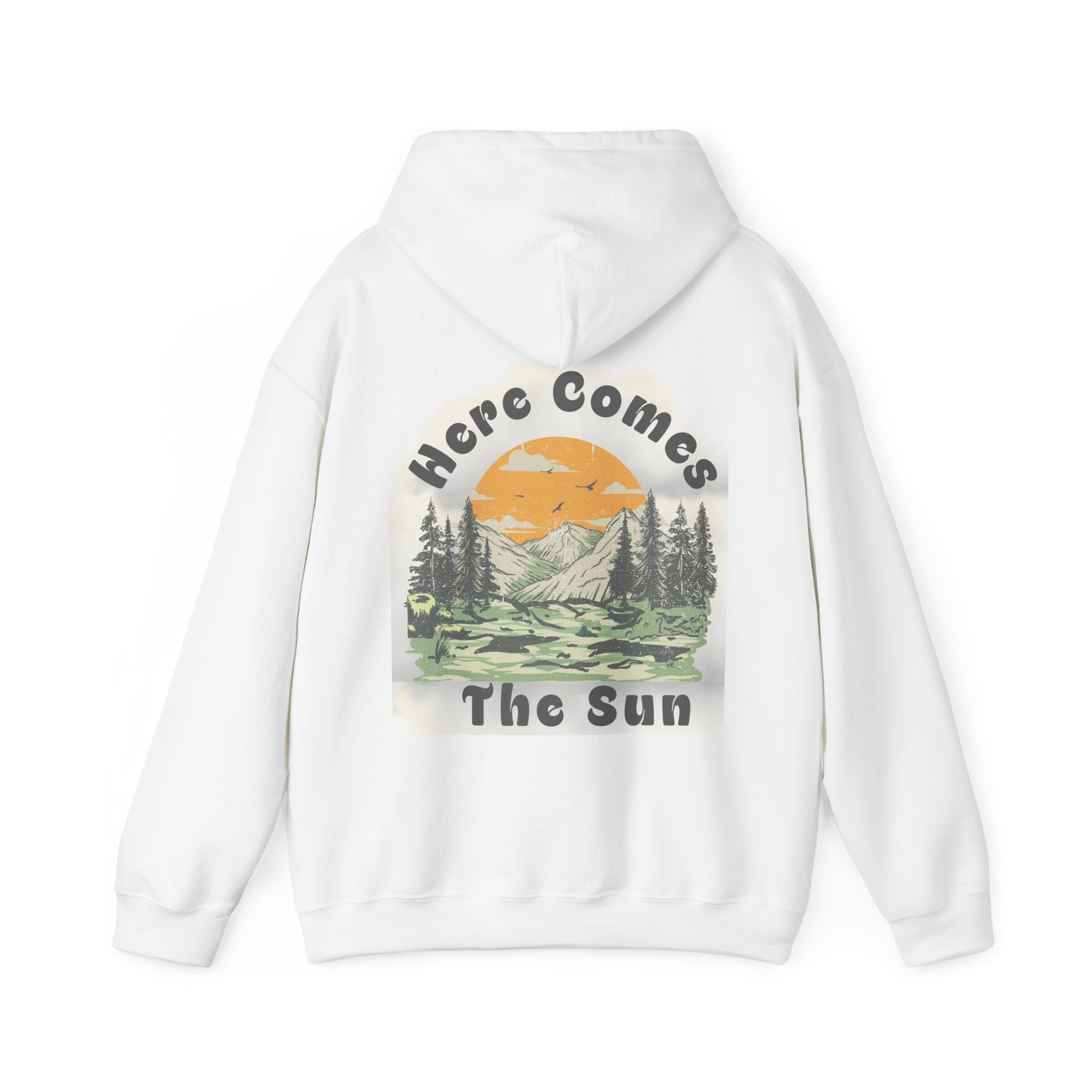 Here Comes The Sun — Unisex Retro Nature Graphic Hoodie