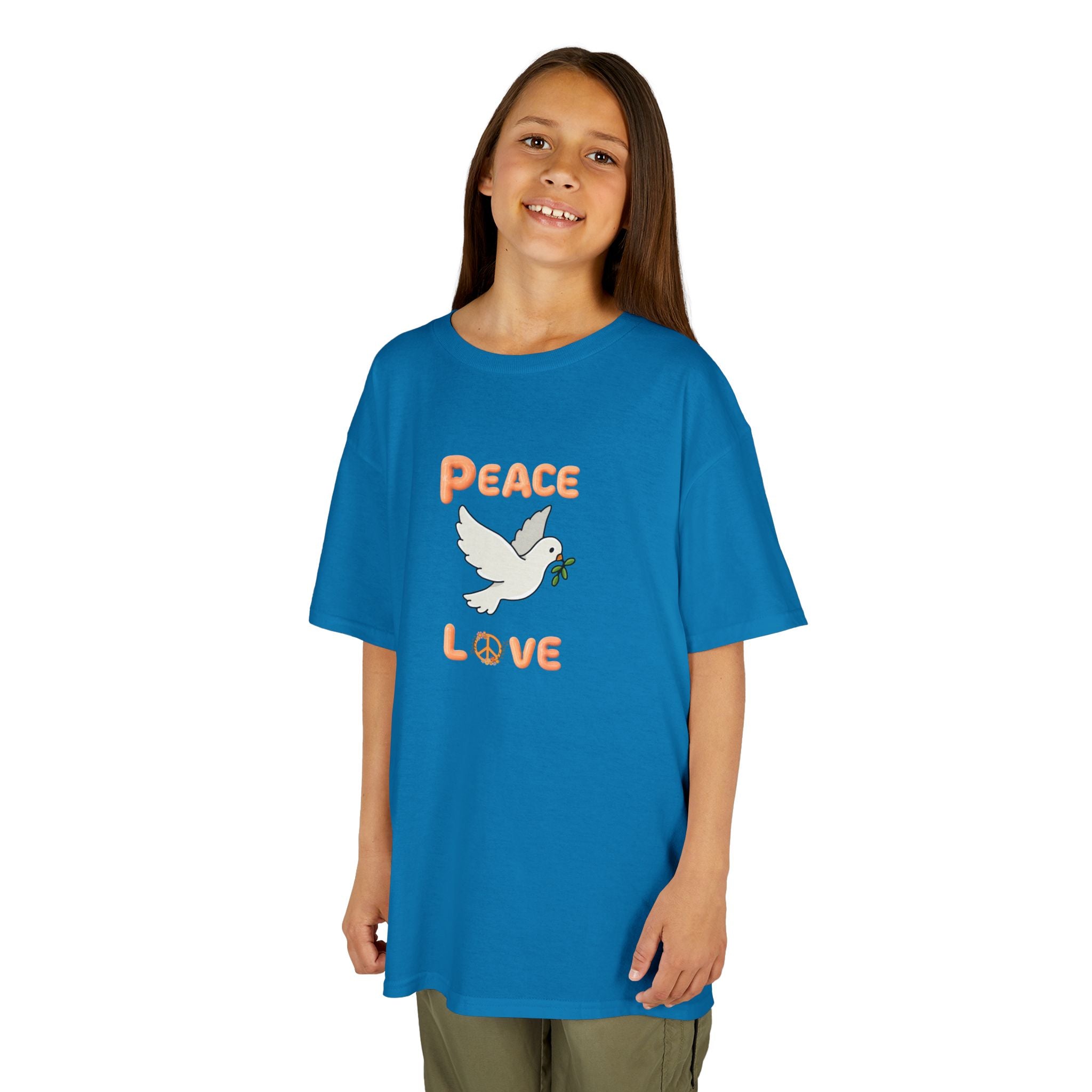 Kids Unisex Tee:  Peace and Love