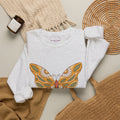 Peace Butterfly Crewneck Sweatshirt — Retro Floral Graphic Pullover