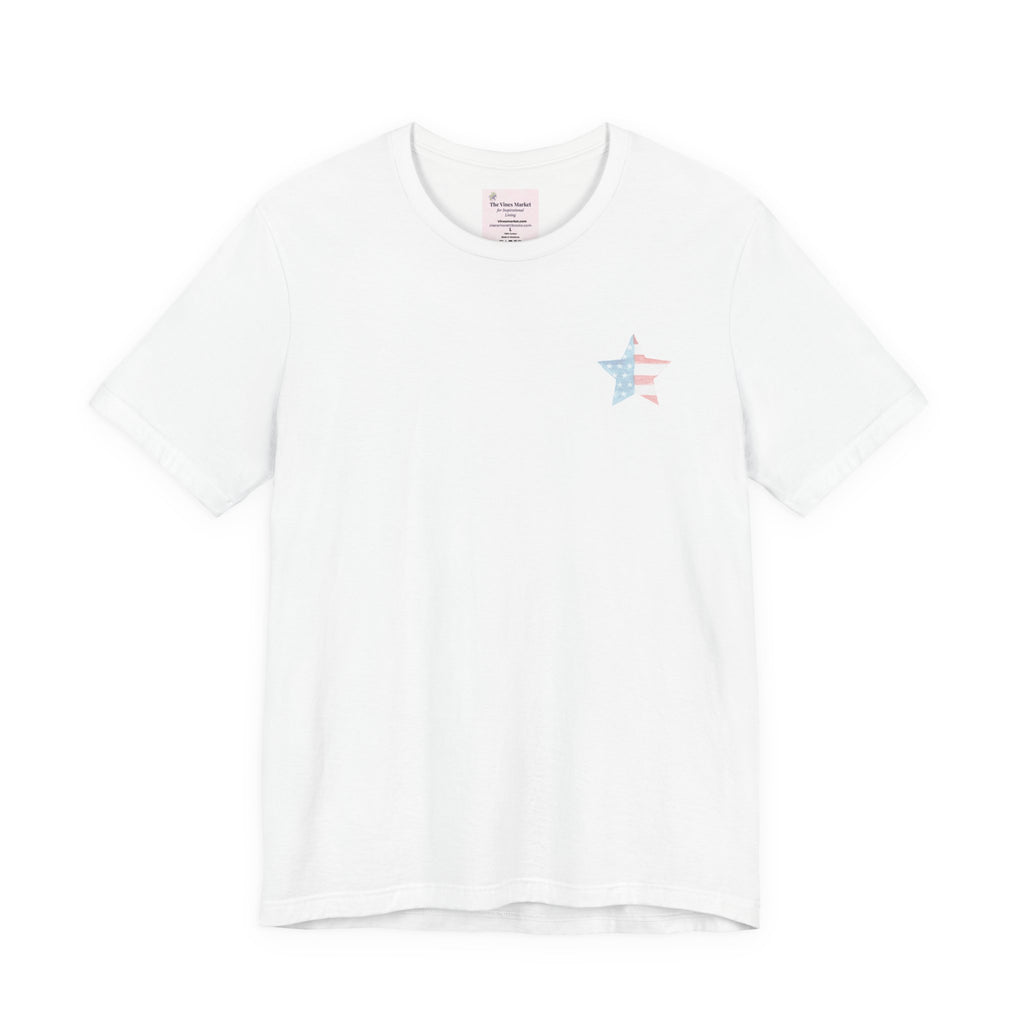 Under God | Soft Watercolor Star & Rose Women's Relaxed Tee
