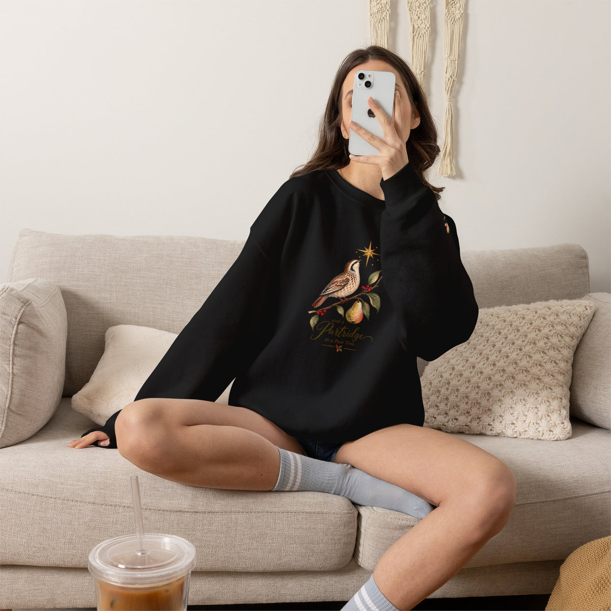 And a Partridge in a Pear Tree | Women's Christmas Crewneck Sweatshirt