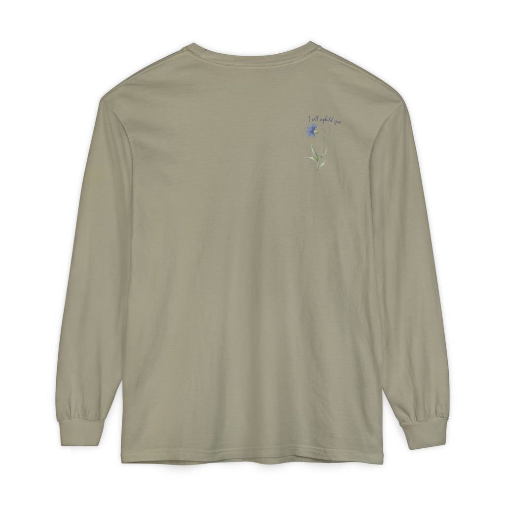 Fear Not – I Will Uphold You:  Isaiah 41:10 Women's Long Sleeve Faith Tee