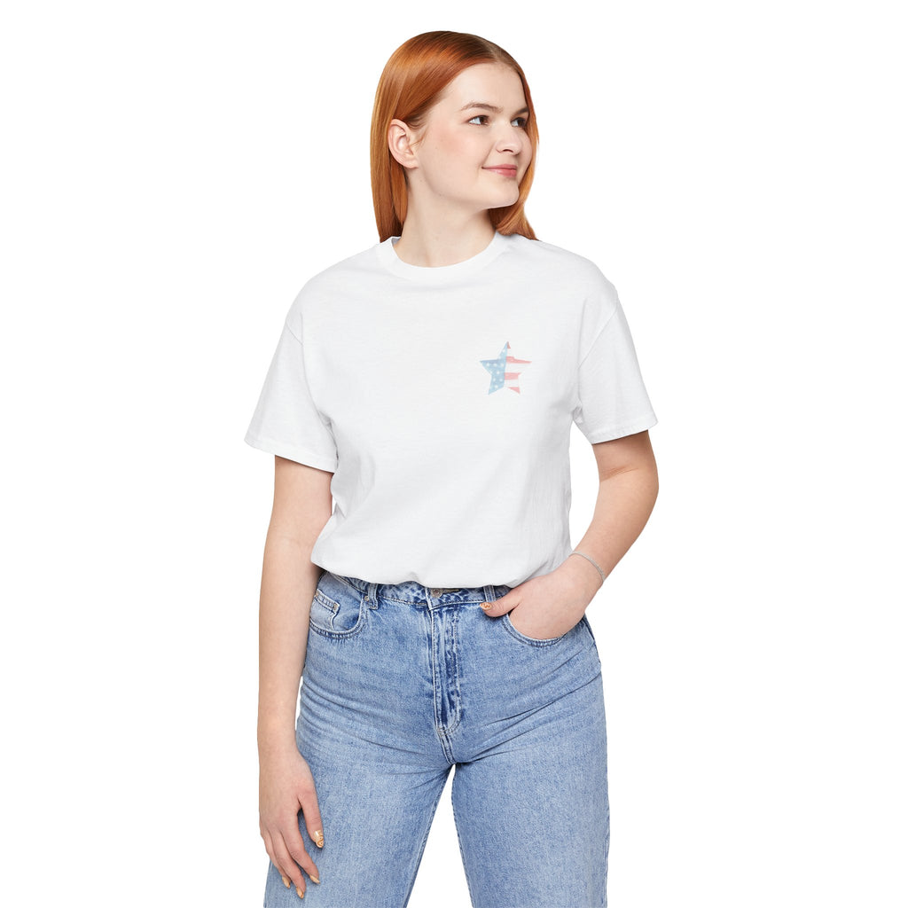 Under God | Soft Watercolor Star & Rose Women's Relaxed Tee